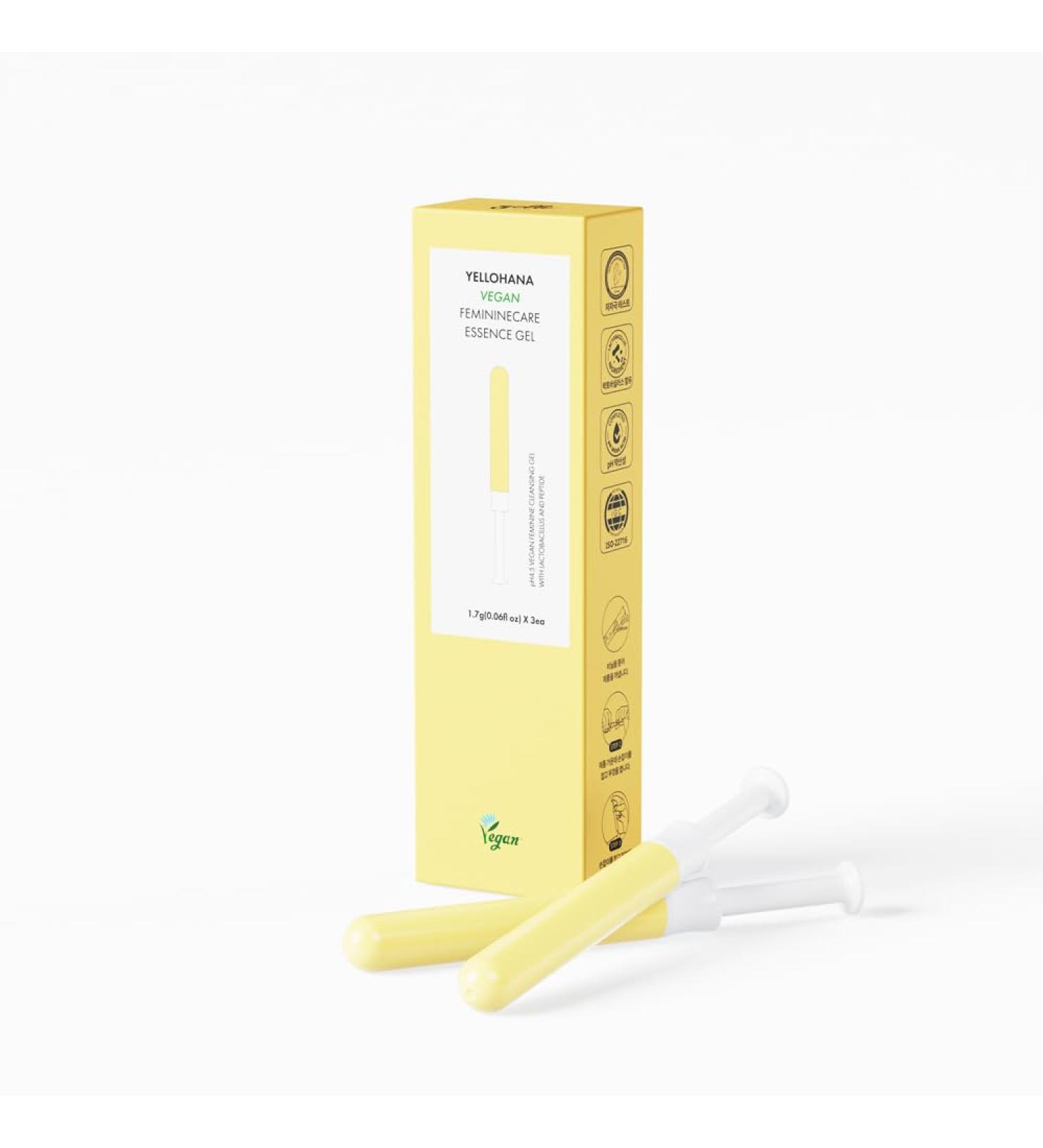 Vegan Feminine Care Essence Gel 1.7g x 3pieces Feminine cleanser Odor remover intimate gel pH-Balanced