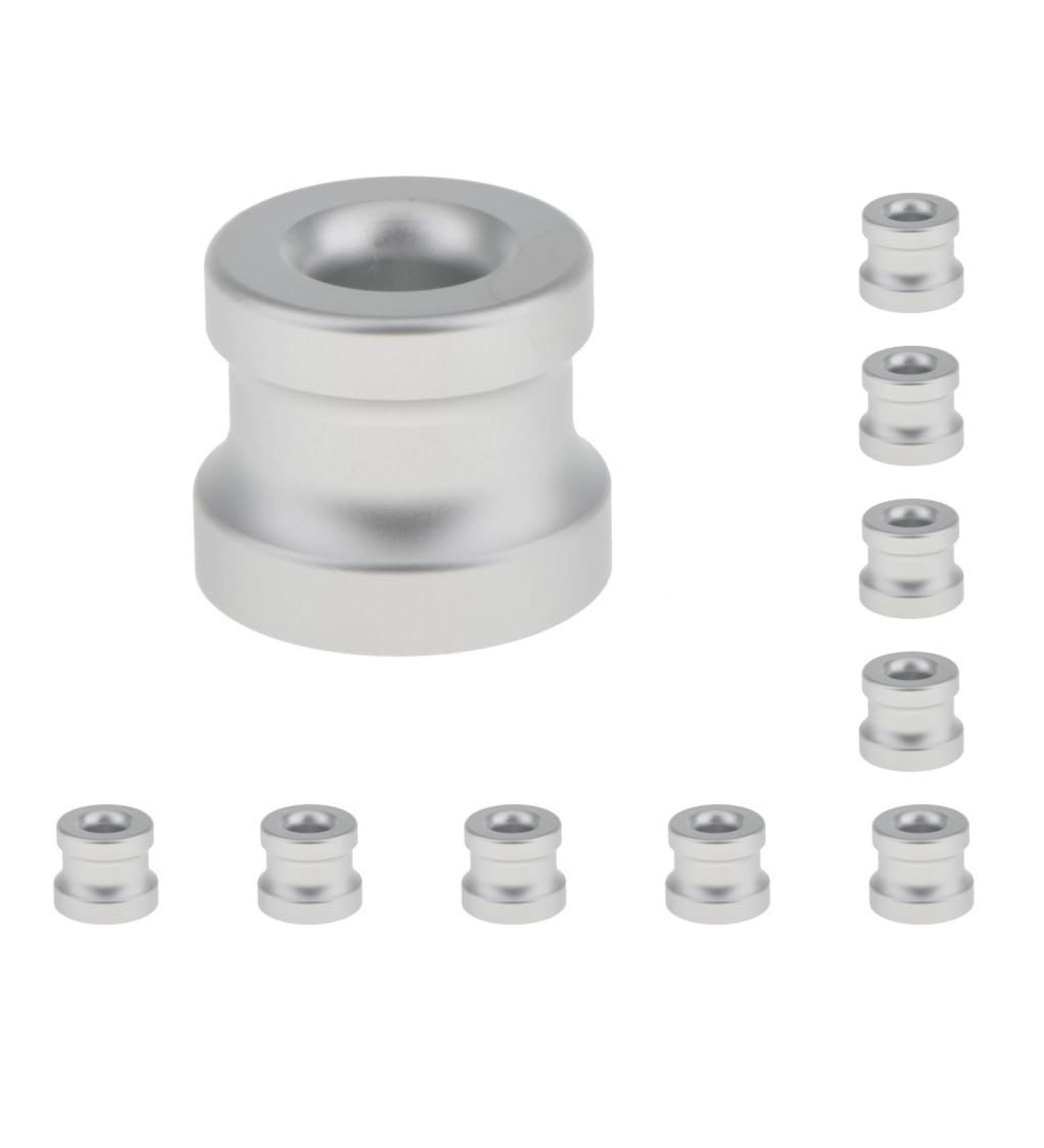 10 Set Mini Zinc Alloy Safety Razor Stand Holders - Weighted Base Bathroom Accessories | Silver - Buy Online on GoSupps.com