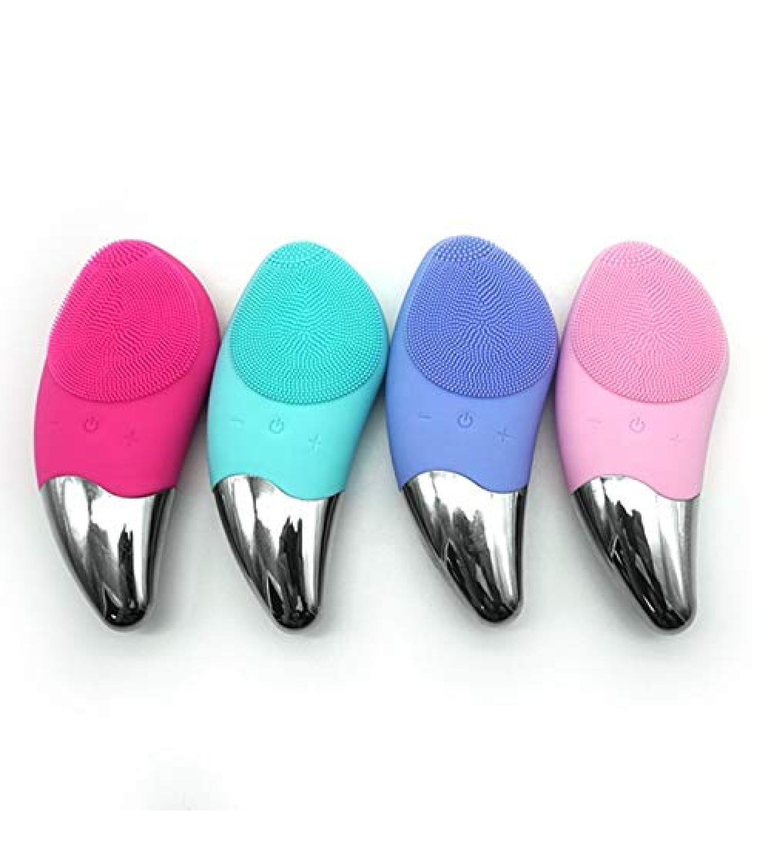 Megafive Silicone Facial Cleansing Brush - Waterproof Rechargeable USB Device (Blue) | International Shipping Available - Buy Online on GoSupps.com