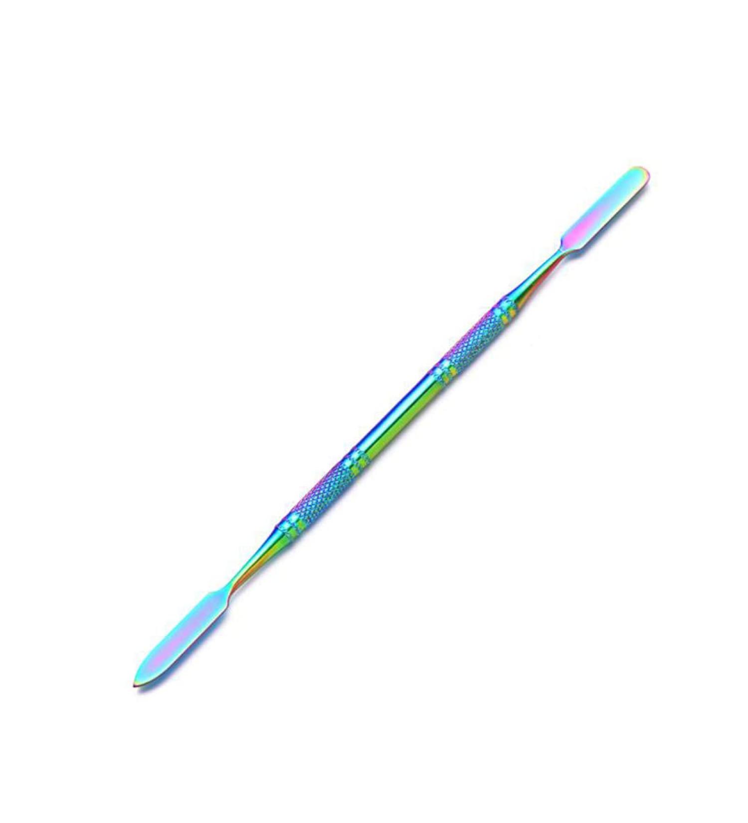 Nail Art Pusher Dead Skin Remover Stick Rod Gel Polish Stainless Steel Tweezers Nail Cutter Nail Art Tool Pedicure 018