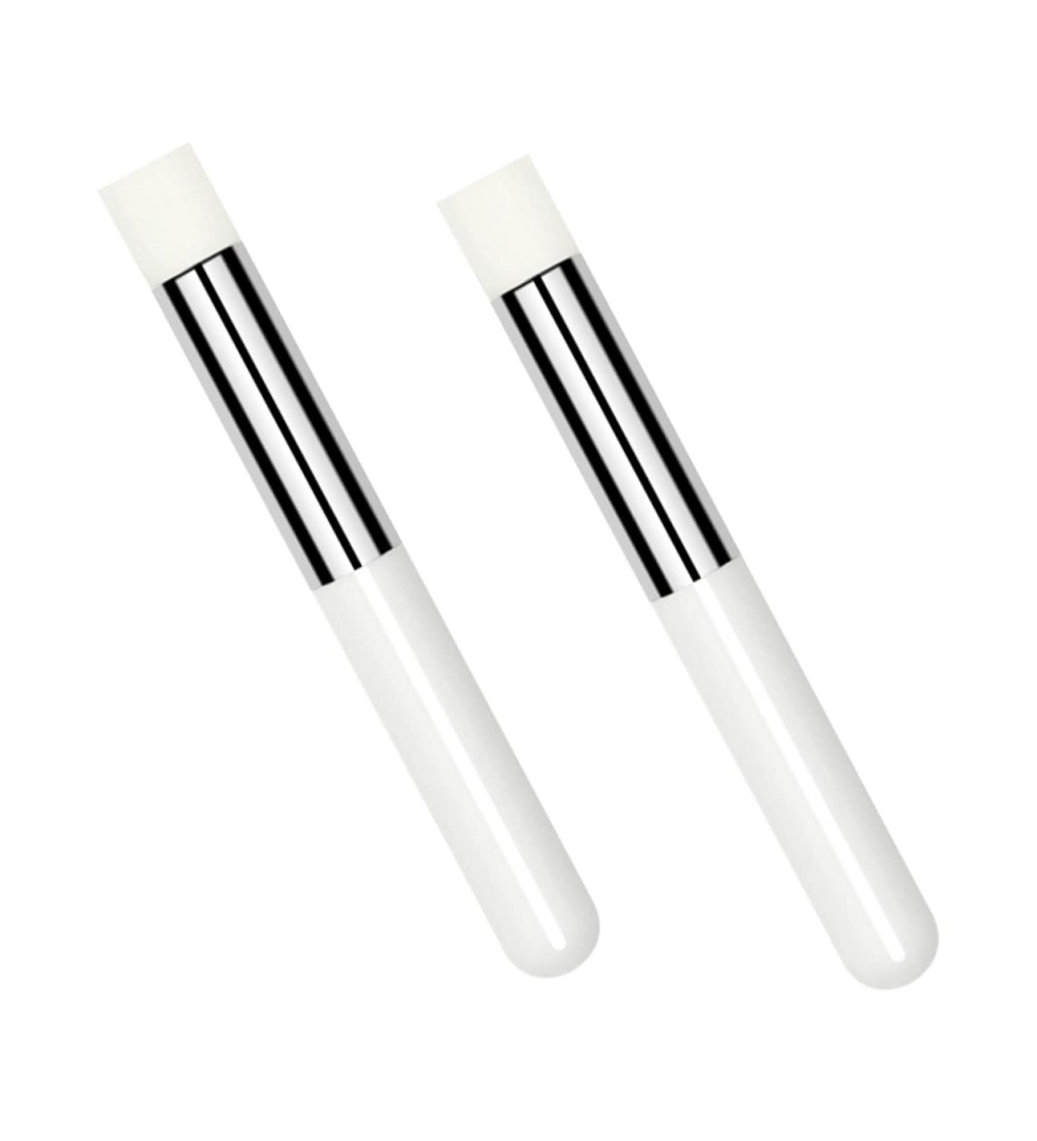 Balacoo 2pcs Concealer & Lip Brush Set - Eyeshadow Smudge Applicator & Eyeliner Smudger for Women | White Makeup Tools - Buy Online on GoSupps.com