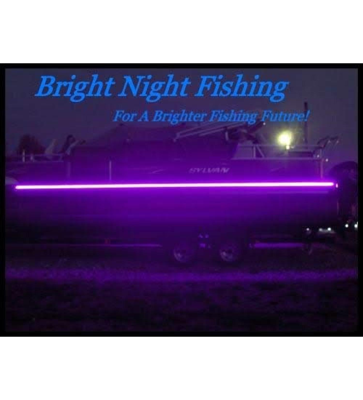 Bright Night Fishing 16ft UV Boat Light - Black LED Fluorescent Glow for Bass Fishing | 12v Ultraviolet Line - Buy Online on GoSupps.com