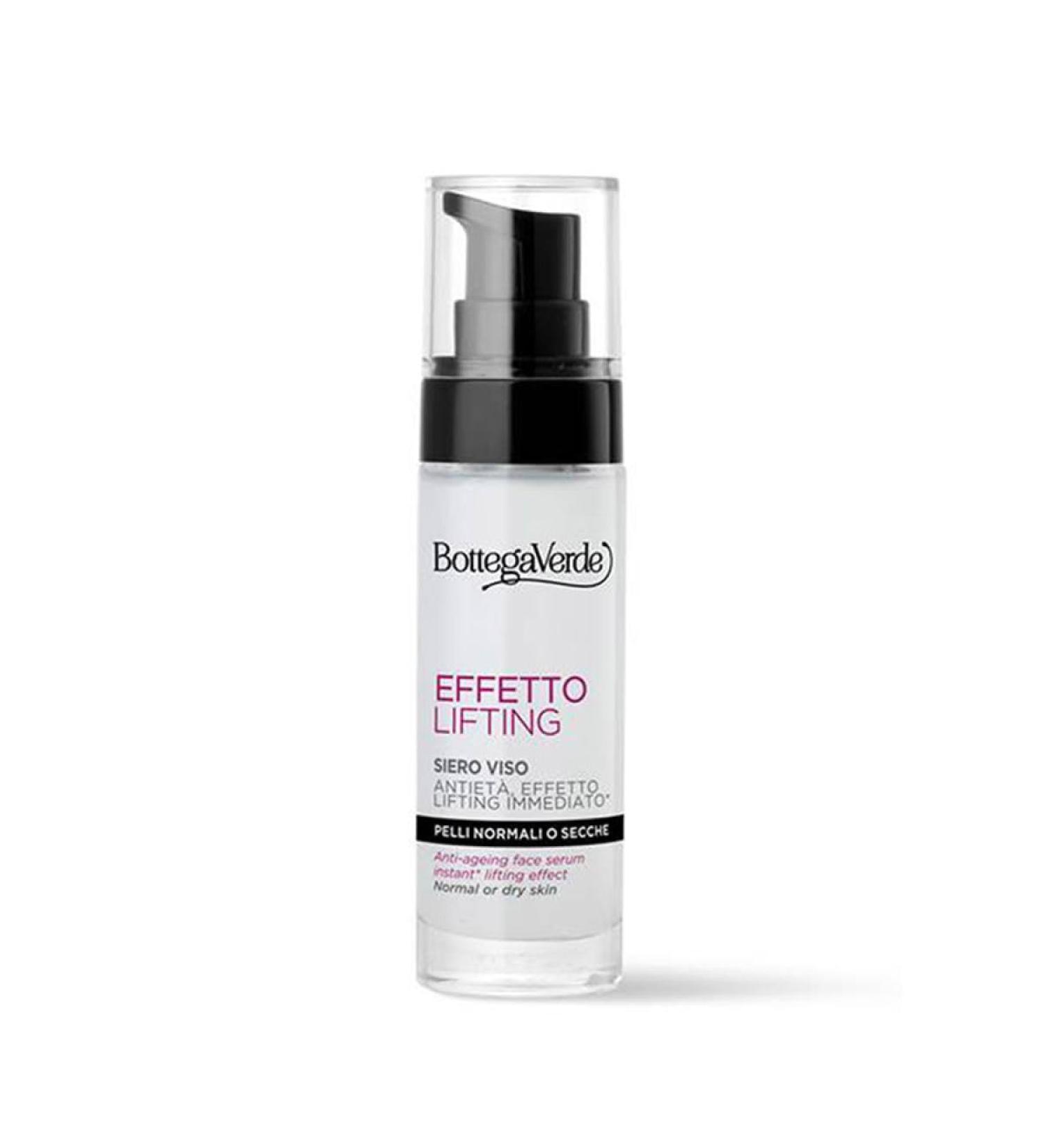 Bottega Verde Bottega Verde Lifting Effect - Anti-eta Face Serum Immediate Lifting Effect* with Hyaluronic Acid and Lotus Flower Extract (30ml) - Normal or Dry Skin