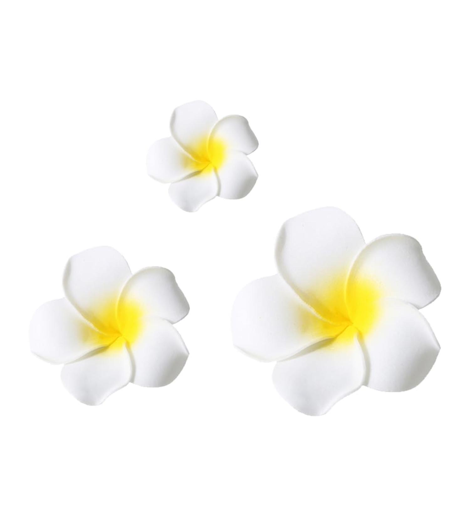 hgnxa Realistic Plumeria Flower Hairpin Elegant Wedding Hairclip Sweet Duckbill Clip Side Pin Nonslip Barrettes for Hair Shape - Buy Online on GoSupps.com