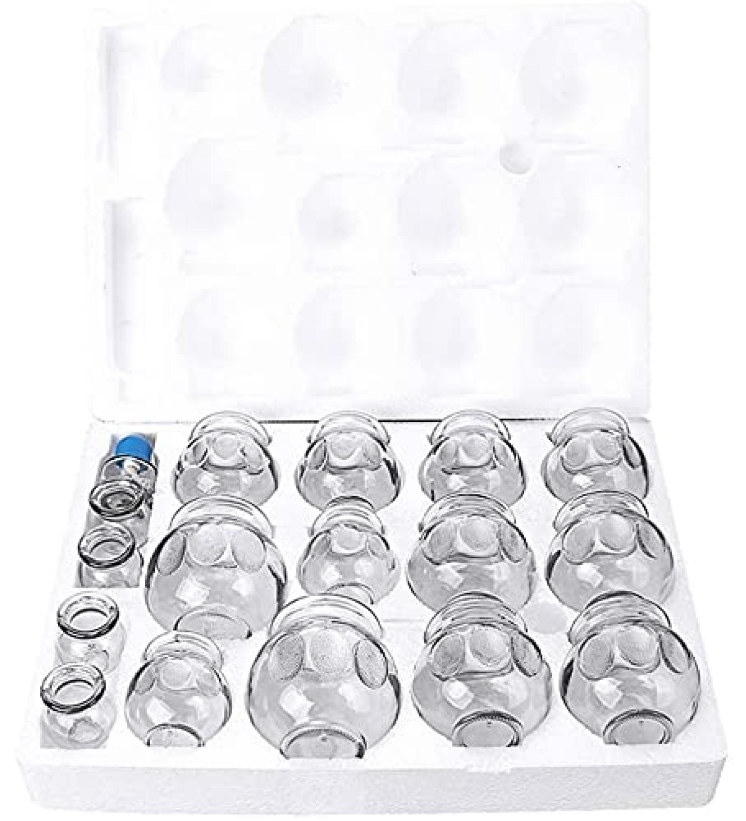 EIERFSKIOT Cupping Therapy Set Cupping Set Cupping Device Home Glass Cupping Set Chinese Therapy Cupping Set Suction Cupping Therapy Set - Buy Online on GoSupps.com