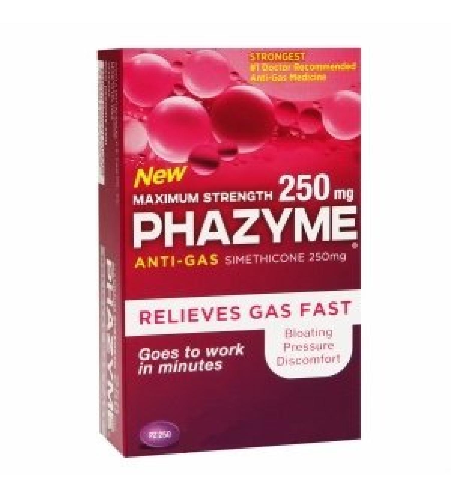 Phazyme - Maximum Strength Phazyme 250mg Anti Gas 12 Softgel (Pack of 6)