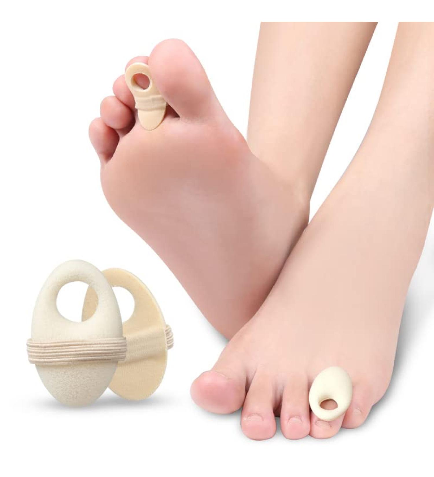 Ajoysoul Upgraded Toe Callus Pad - 6 Packs Form Blister Pads with Elastic Band - Callus Cushion for Corn Callus Blister Friction between Toe and Shoe