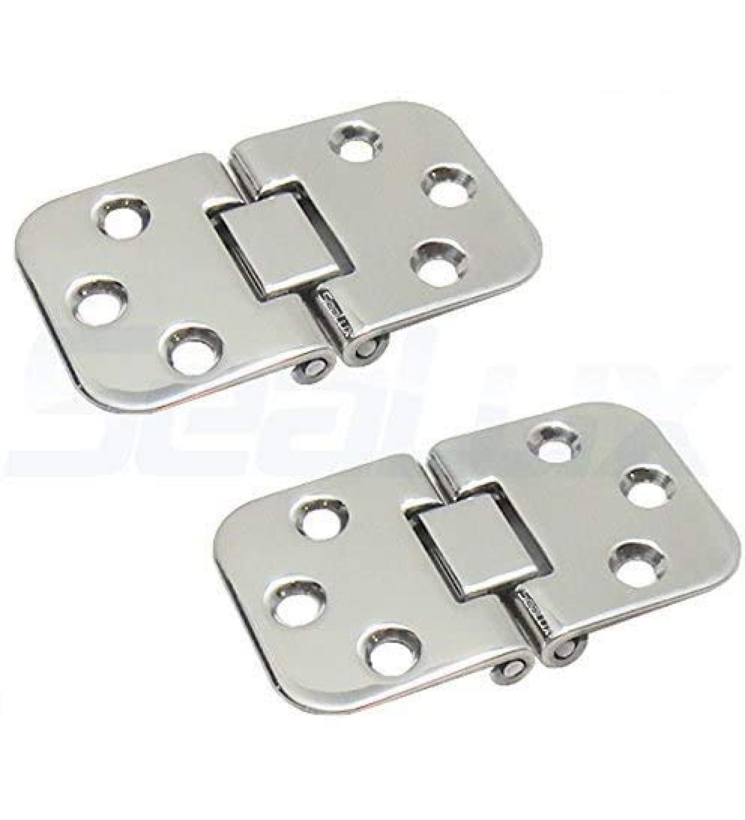 SeaLux Marine 316 Stainless Steel 180 Degree Flush Mount Hatch Hinge 2-3/4 x 1-5/8 for Boat RVs - Pair - Buy Online on GoSupps.com