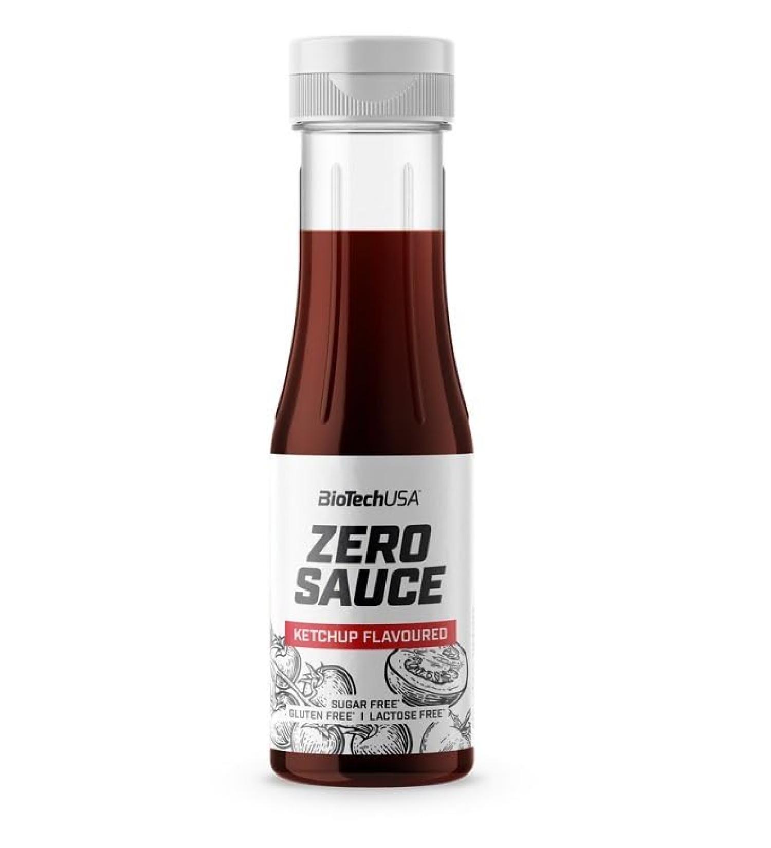 BioTechUSA Zero Sauce Ketchup sugar- gluten- and lactose-free a low-fat sauce for salads meat and sandwiches 350ml