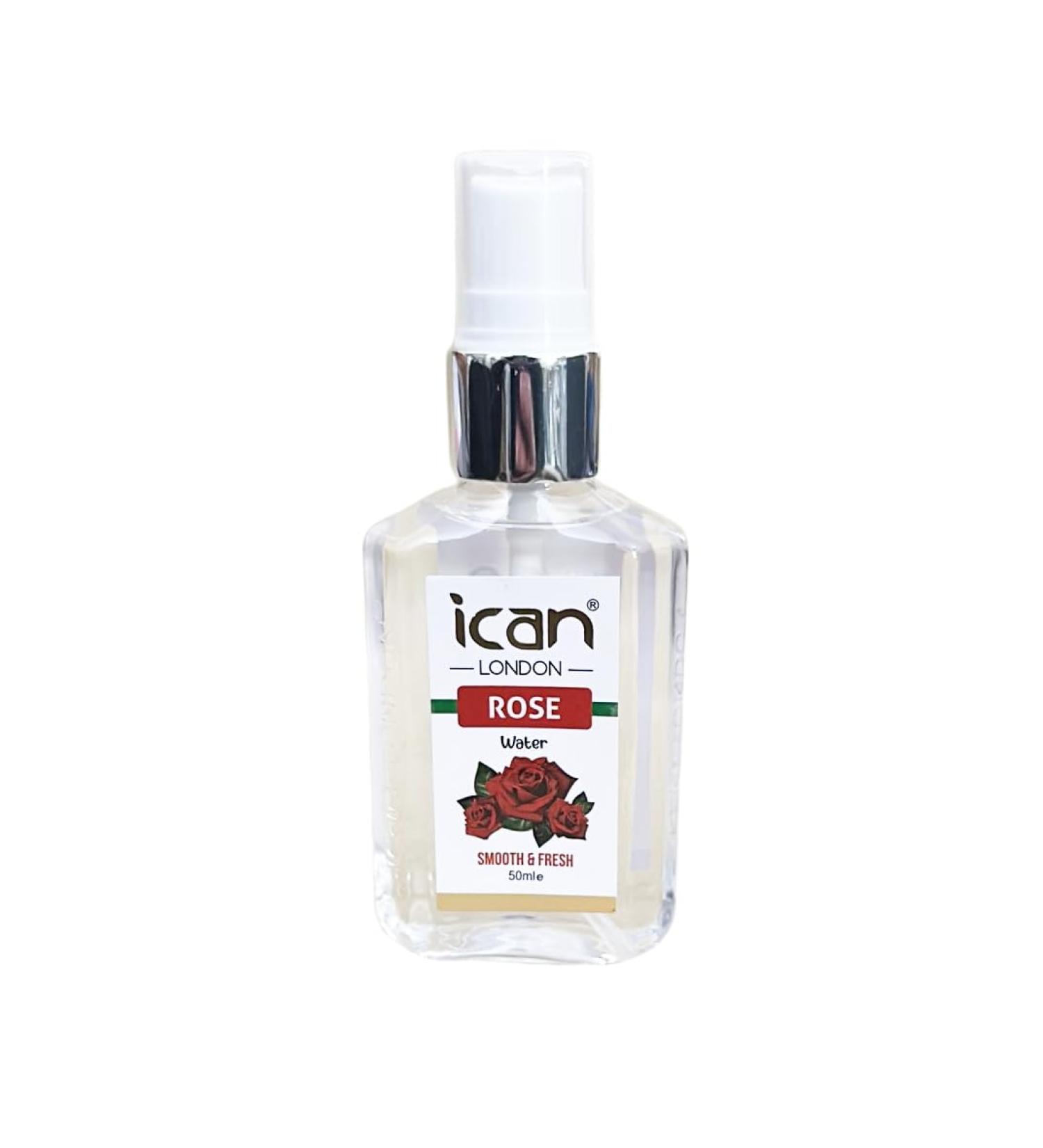 ican London Pure Rose Water Hydrating Facial Mist Spray 50ml - Buy Online on GoSupps.com