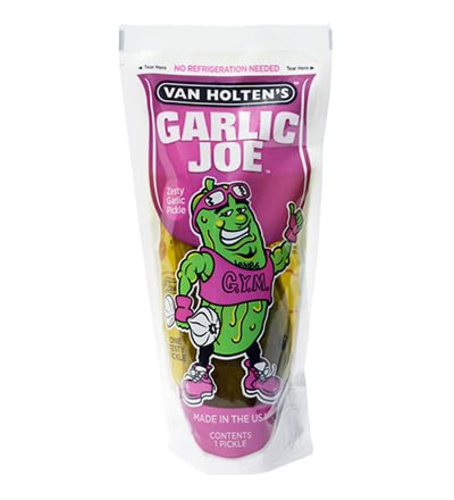 Van Holtens PICKLE - Garlic Joe Pickled Gherkins with Heartforcards Shipping Protection | Shop Internationally - Buy Online on GoSupps.com