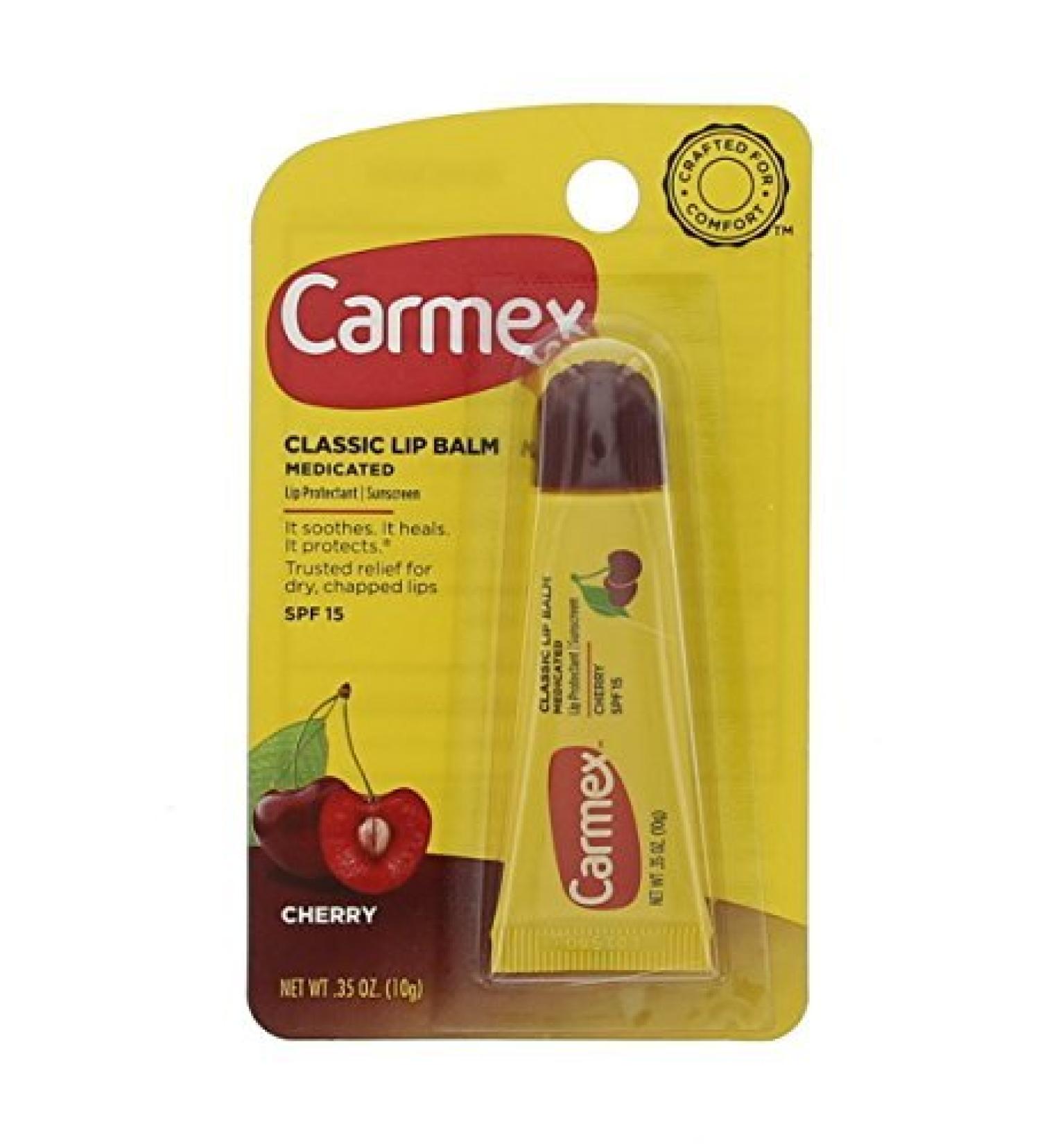 Carmex Moisturizing Lip Balm SPF 15 Cherry Tube 0.35oz 10g
