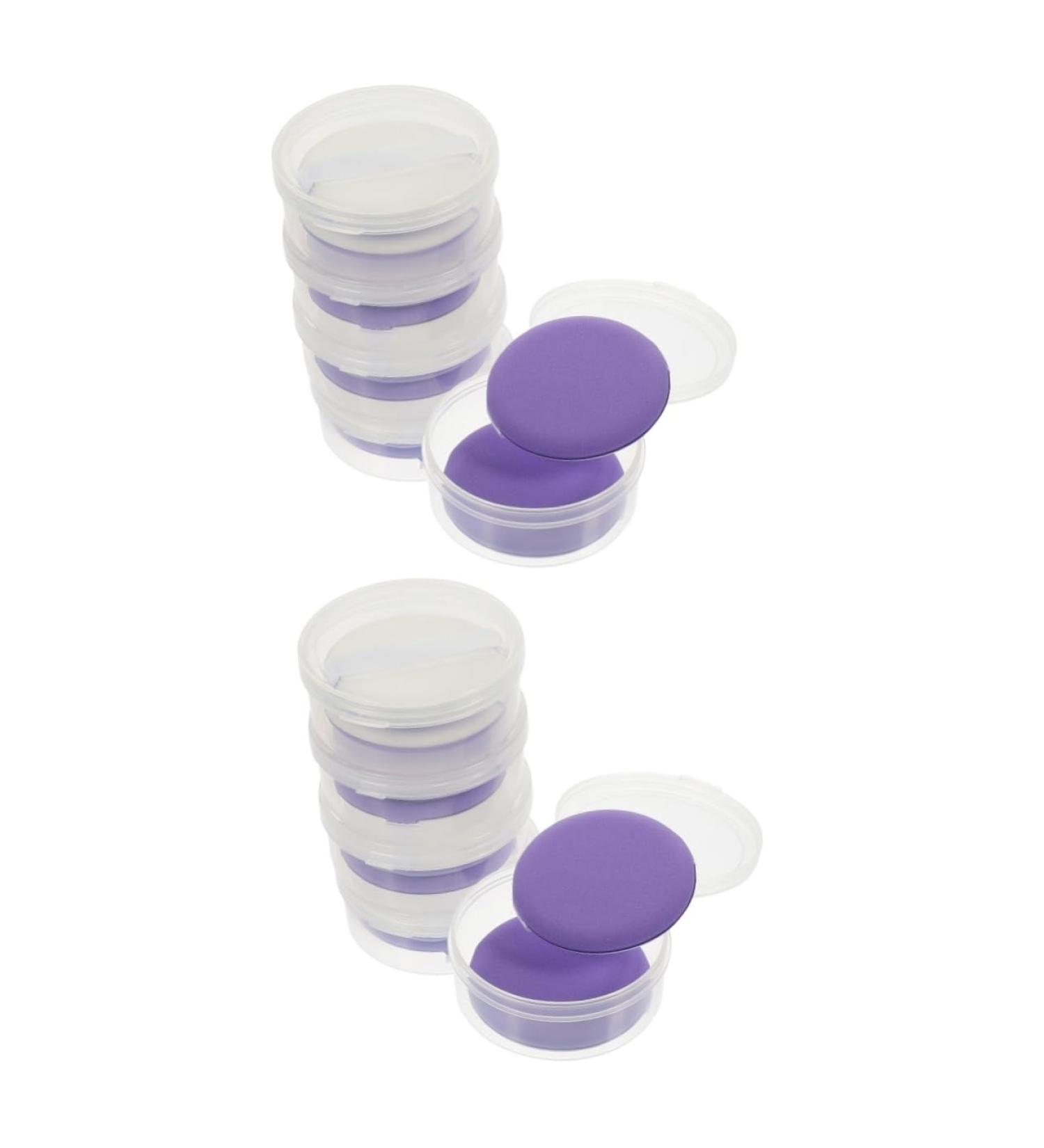 minkissy 10 Sets Puff Makeup Makeup Foundation Beauty Facial Loose Powder Puffs Absorb Water Hydrophilic Non-latex Purple Miss Wet Puff - Buy Online on GoSupps.com