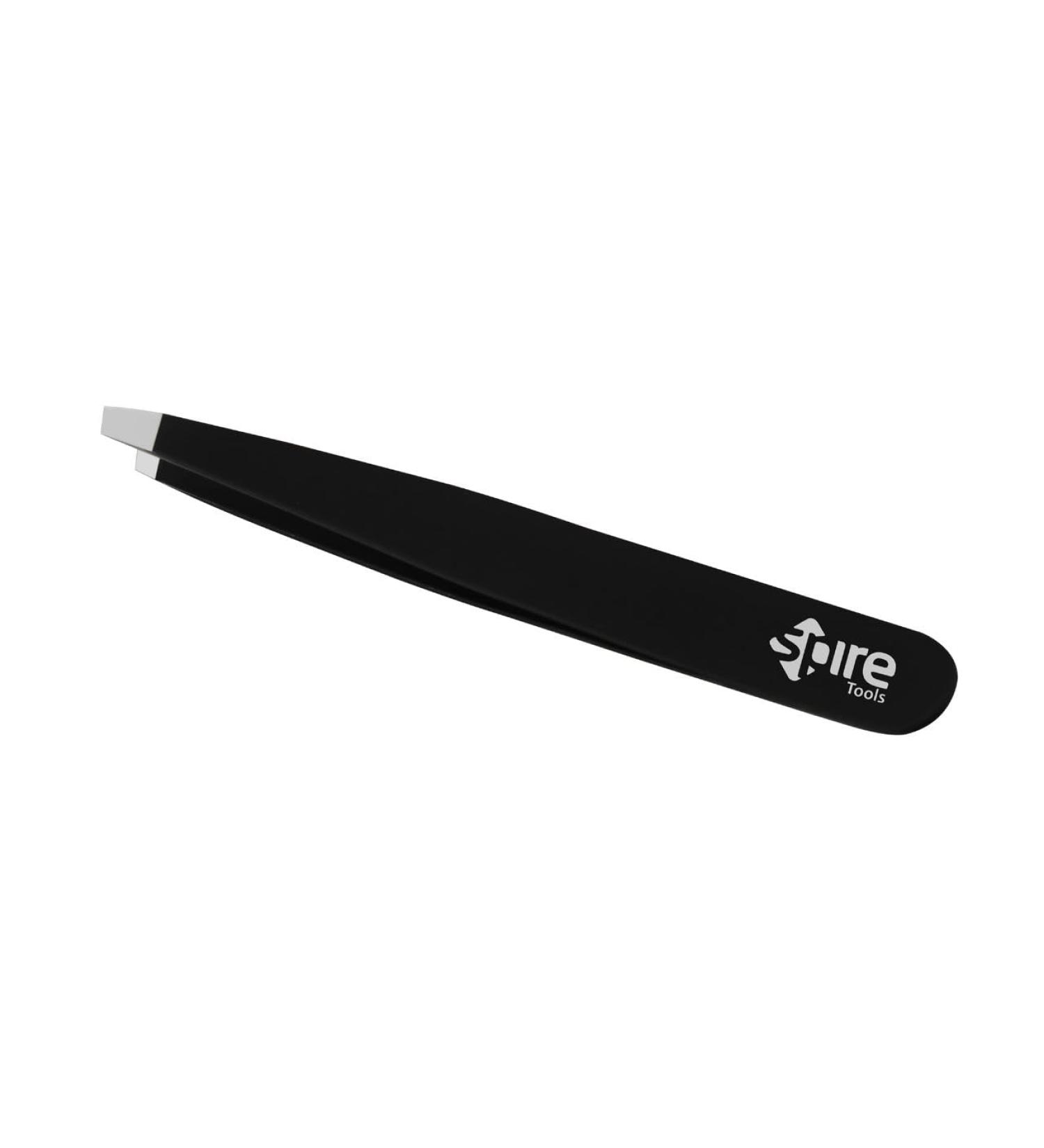 Spire Professional Eyebrow Tweezers Slant Tip | Precision Hair Tweezers for Men & Women Stainless Steel | Best for Plucking Chin Facial Hair 3.2"/8.3 cm - Buy Online on GoSupps.com