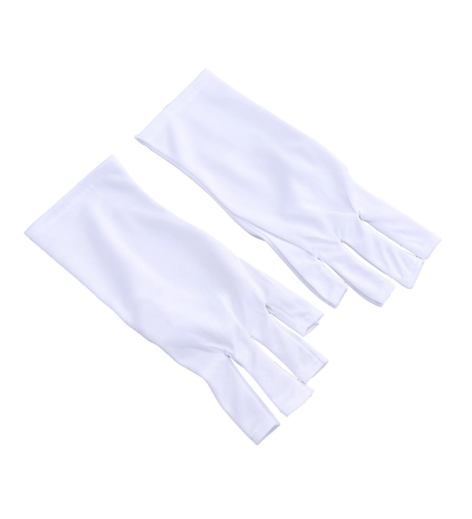 VINTORKY 1 Pair Manicure Glove Anti Uv Glove Half-Finger Gloves Nail Cotton Glove Silicone Ear Display Chinese Wooden Pillow Uv Shield Glove Anti-uv White - Buy Online on GoSupps.com