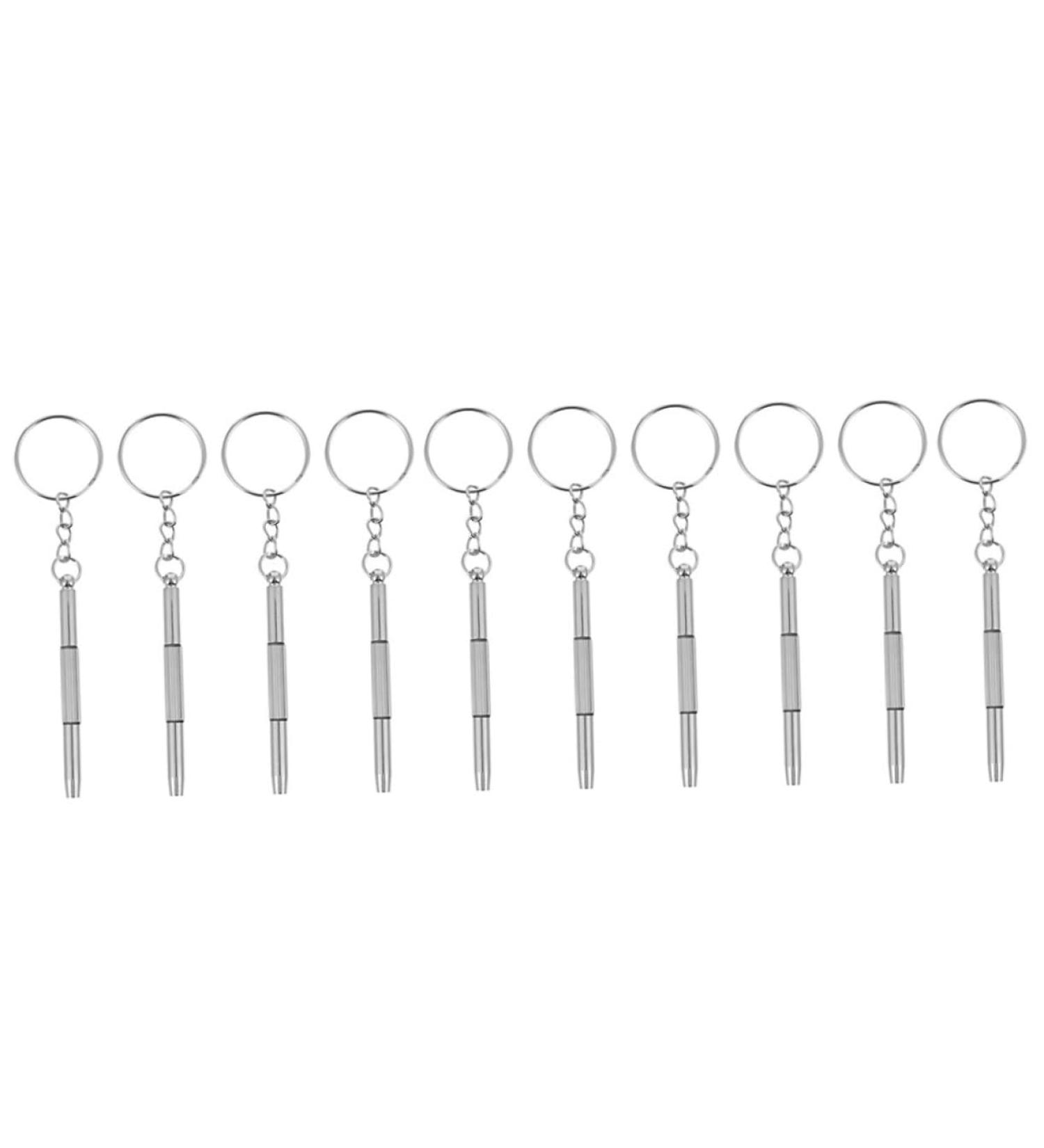 Doitool 10-Part Portable Screwdriver Set | Keychain Tool for Glasses Care & Repair - Perfect for Nose Pads & Tiny Screws - Buy Online on GoSupps.com