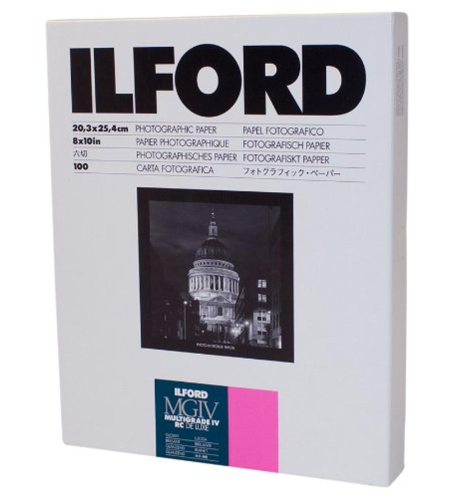 Ilford Multigrade IV RC Deluxe Resin Coated VC Paper, 8x10, 100 Pack (Glossy)