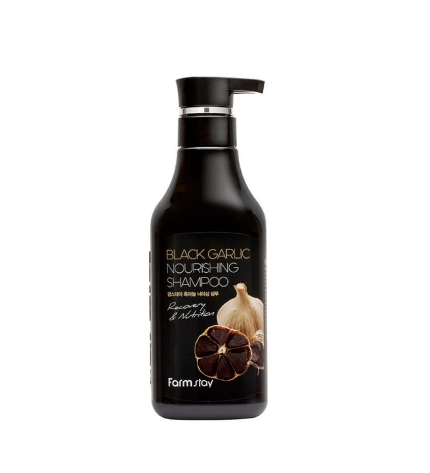FARMSTAY Black Garlic Nourishing Shampoo 530ml - Revitalize & Strengthen Hair | International Shipping Available - Buy Online on GoSupps.com