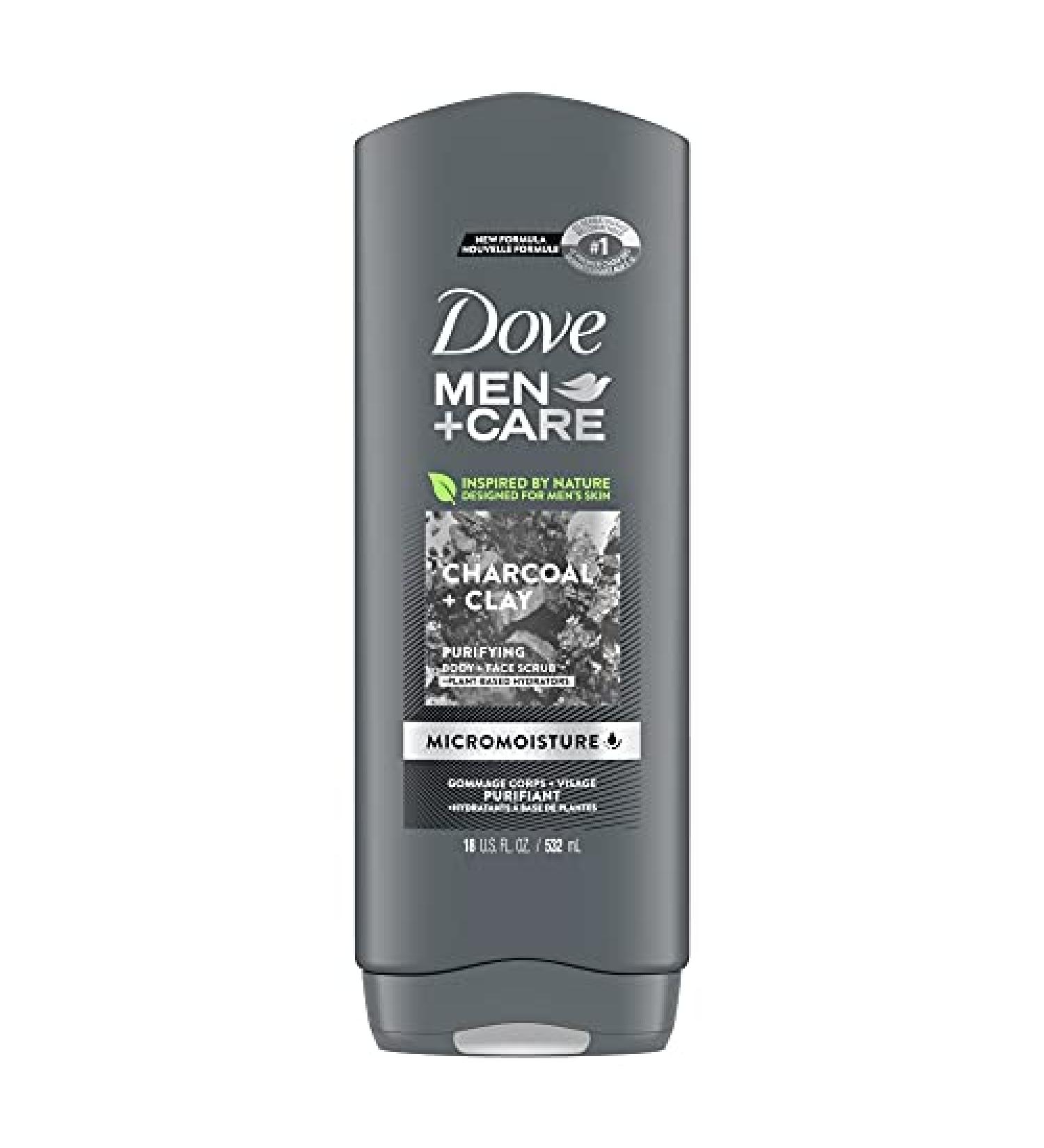 Dove Men+Care Charcoal & Clay Body Wash 13.5 Oz - Pack of 4 | Refreshing Clean for Men - Buy Online on GoSupps.com