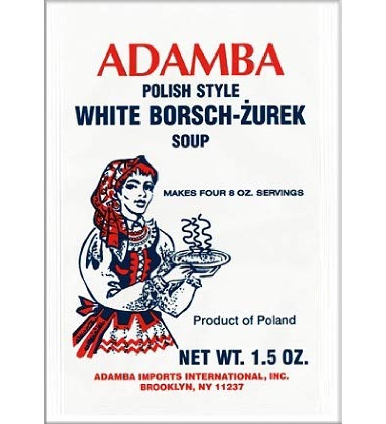 Adamba Polish Style White Borscht Zurek Soup Mix 1.5oz Bag (3-Pack) - Authentic Flavor, Easy to Prepare | 4.5 Ounces Total - Buy Online on GoSupps.com