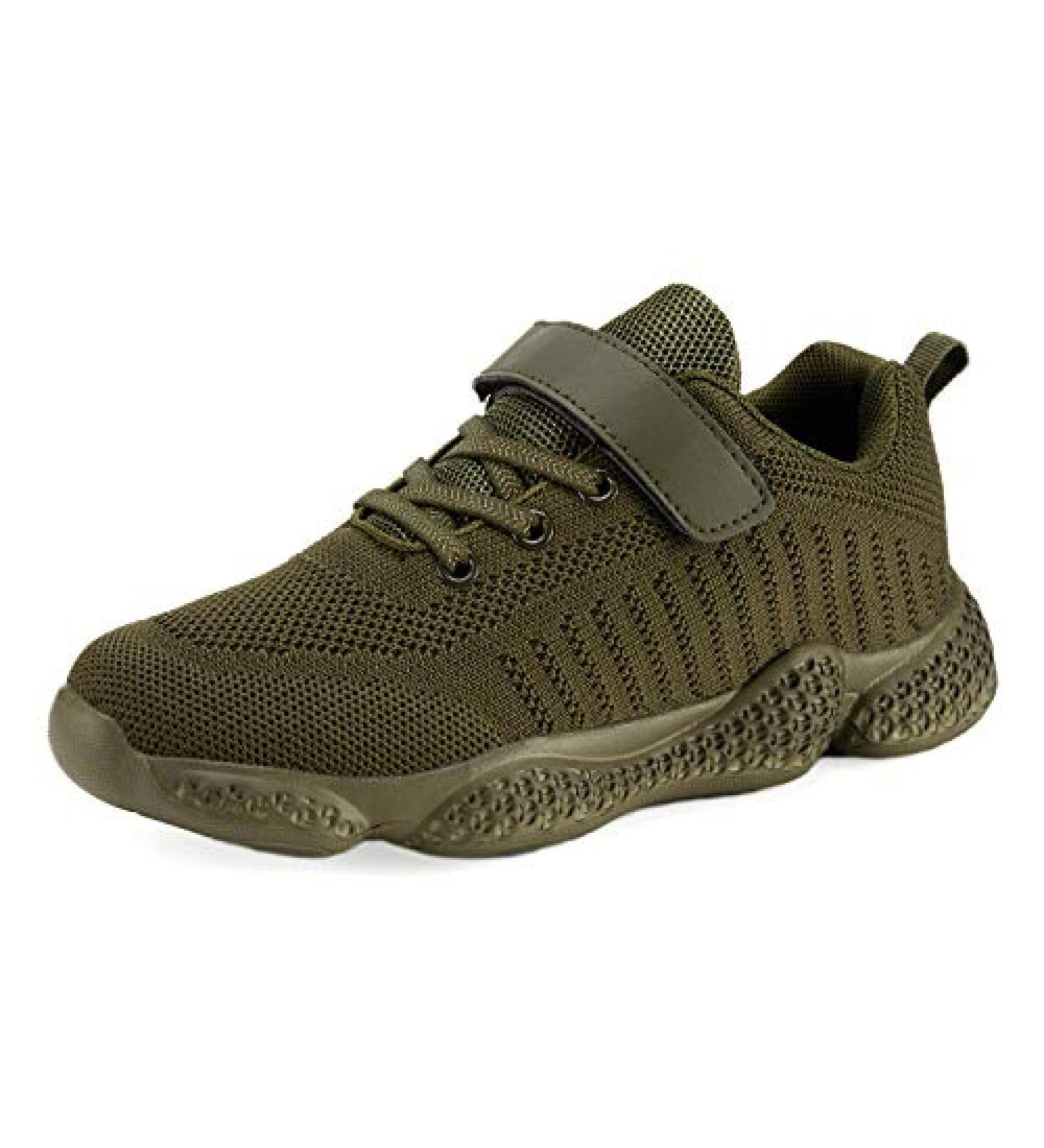 Casbeam Kids Breathable Sneakers | Lightweight Easy Walk Athletic Shoes for Boys Girls | Size 4 Big Kid | Deep Green - Buy Online on GoSupps.com