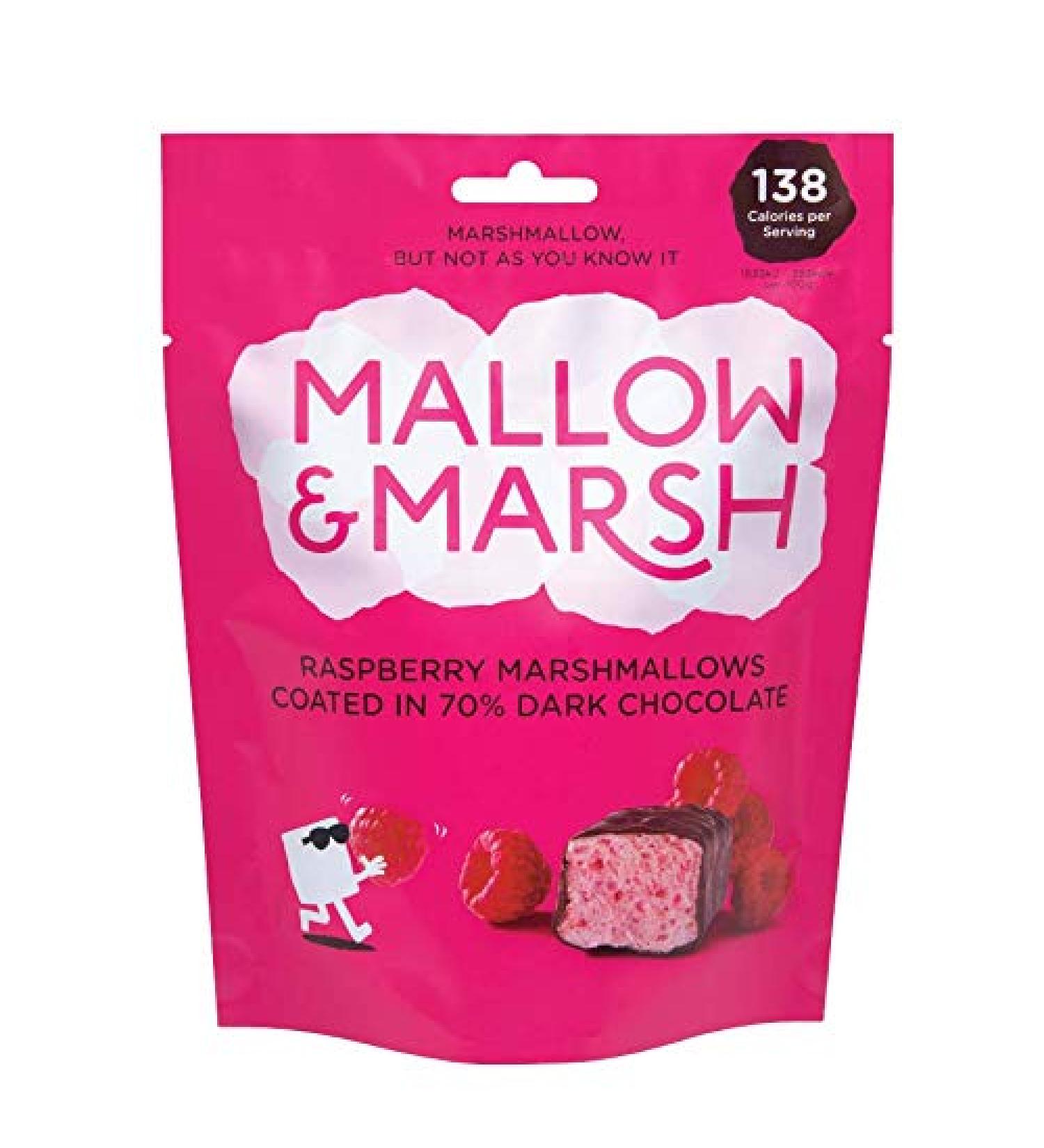 Mallow & Marsh Marshmallow Raspberry & Dark Chocolate 100g Pack of 2