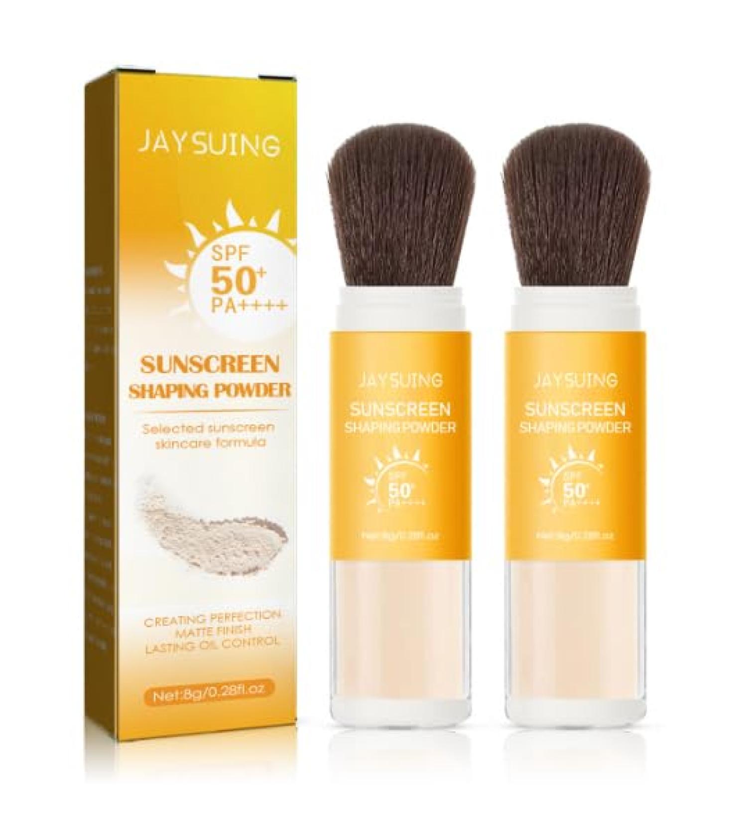 Shop Mineral Powder Sunscreen SPF 50 PA+++ | Lightweight & Breathable Face Sunscreen Brush - Buy Online on GoSupps.com