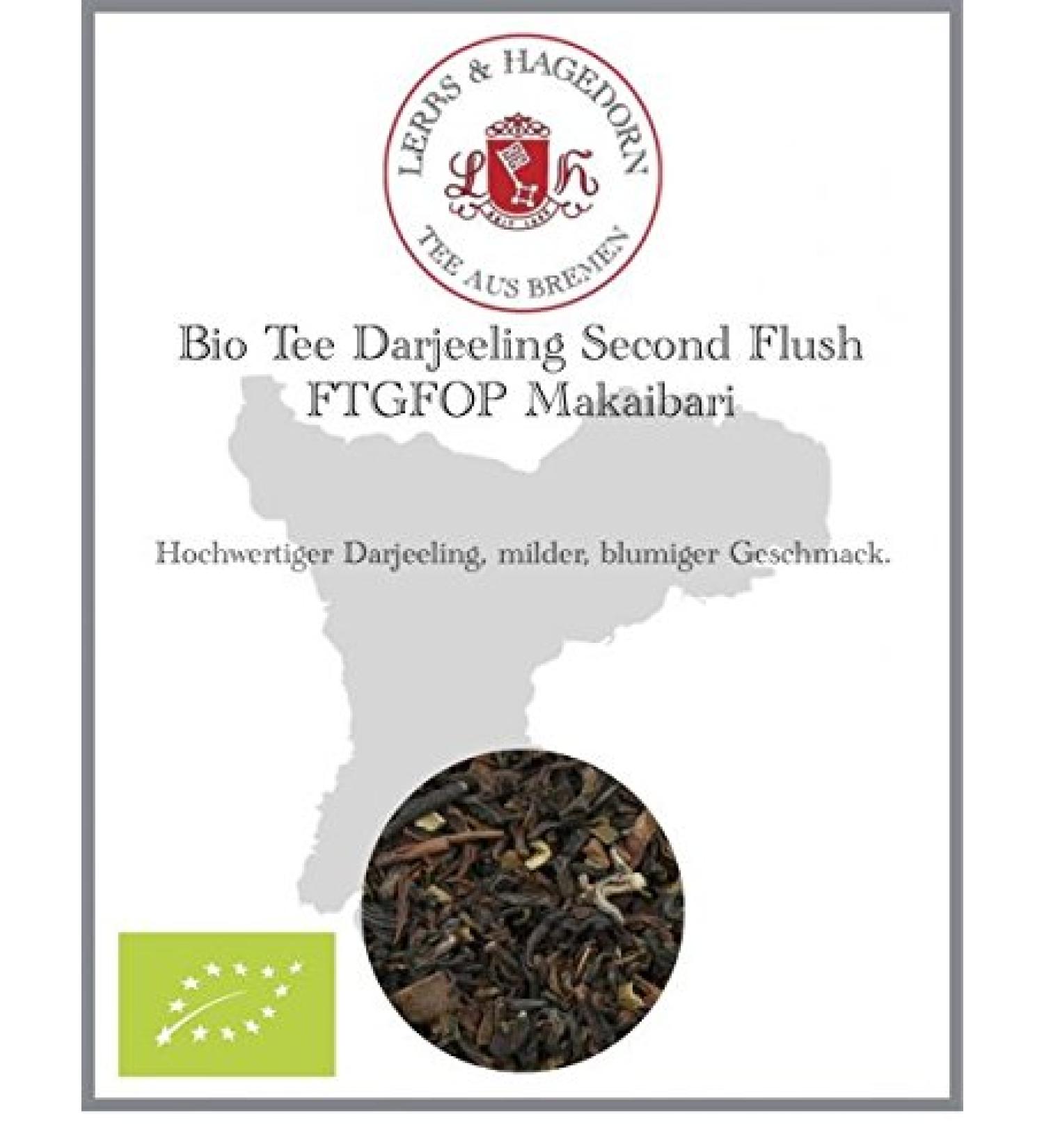  Lerbs & Hagedorn Darjeeling Second Flush FTGFOP Organic Makaibari Tea 1 kg - Buy Online on GoSupps.com