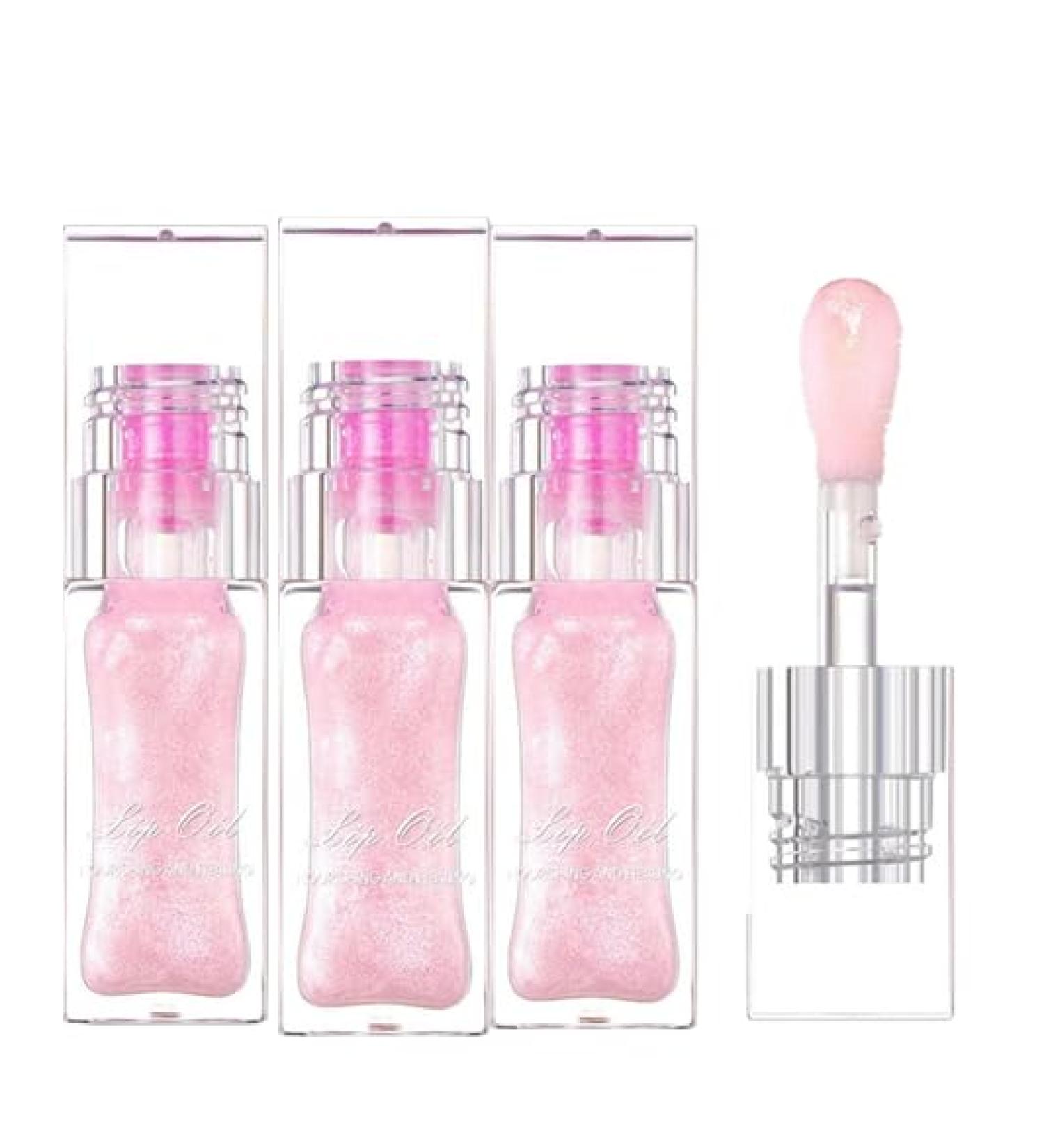 Colour Changing Lip Oil Lip Oil Lip Gloss Set Magic Color Changing Lip Oil Transparent Lip Care Hydrating Lip Oil Long Lasting Nourishing Non-sticky Fresh Texture (3pcs) - Buy Online on GoSupps.com