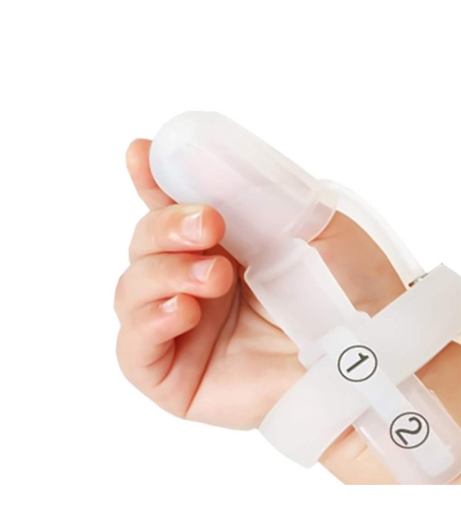 Shop Homeriy Baby Thumb Sucking Finger Protection - Adjustable Silicone Bite Ring for Infants | Transparent Design for Comfort - Buy Online on GoSupps.com