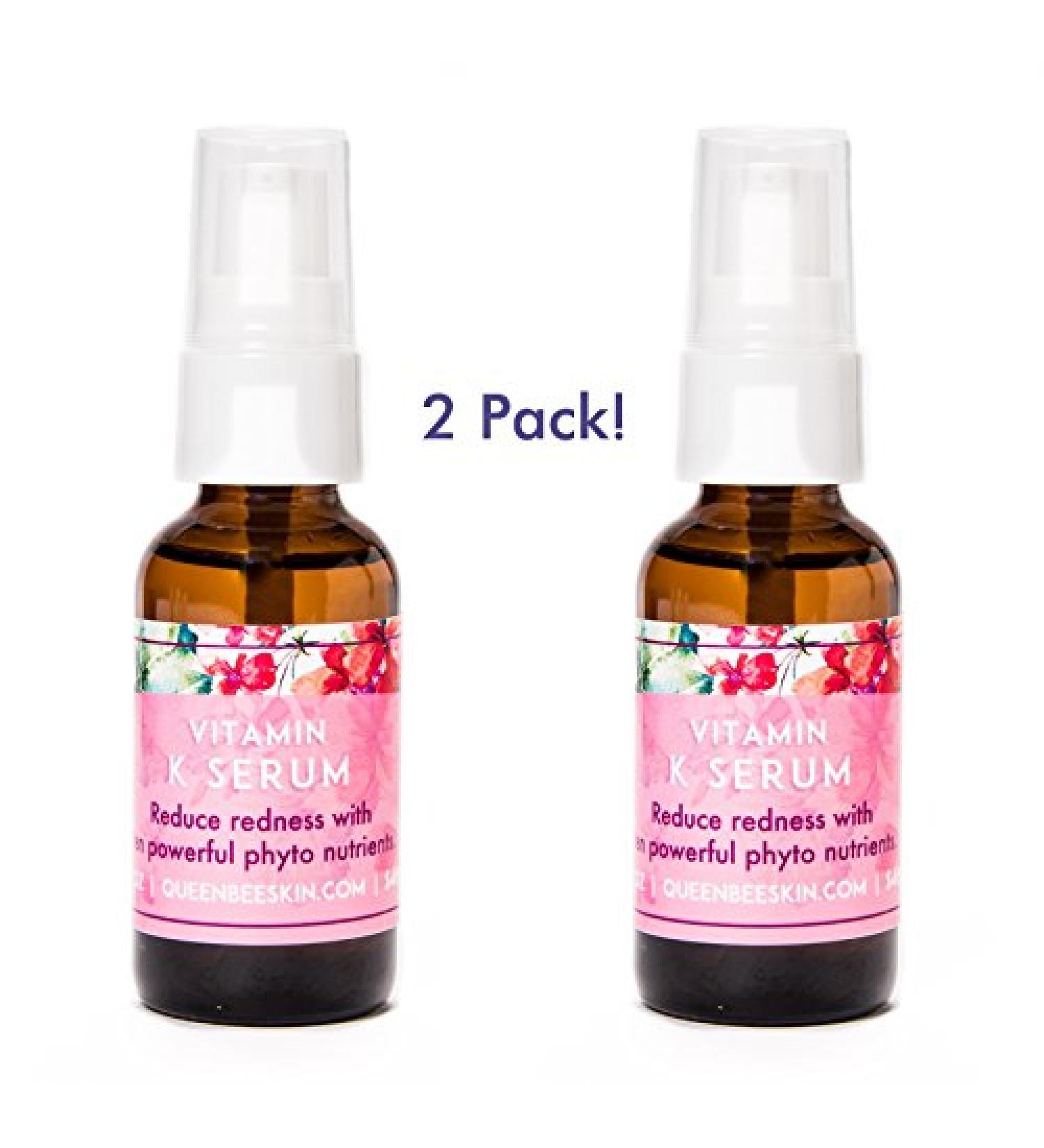 Organic Vitamin K Facial Serum for Rosacea - Capillary Strengthening (2 Pack) | Ideal Skincare Solution - Buy Online on GoSupps.com
