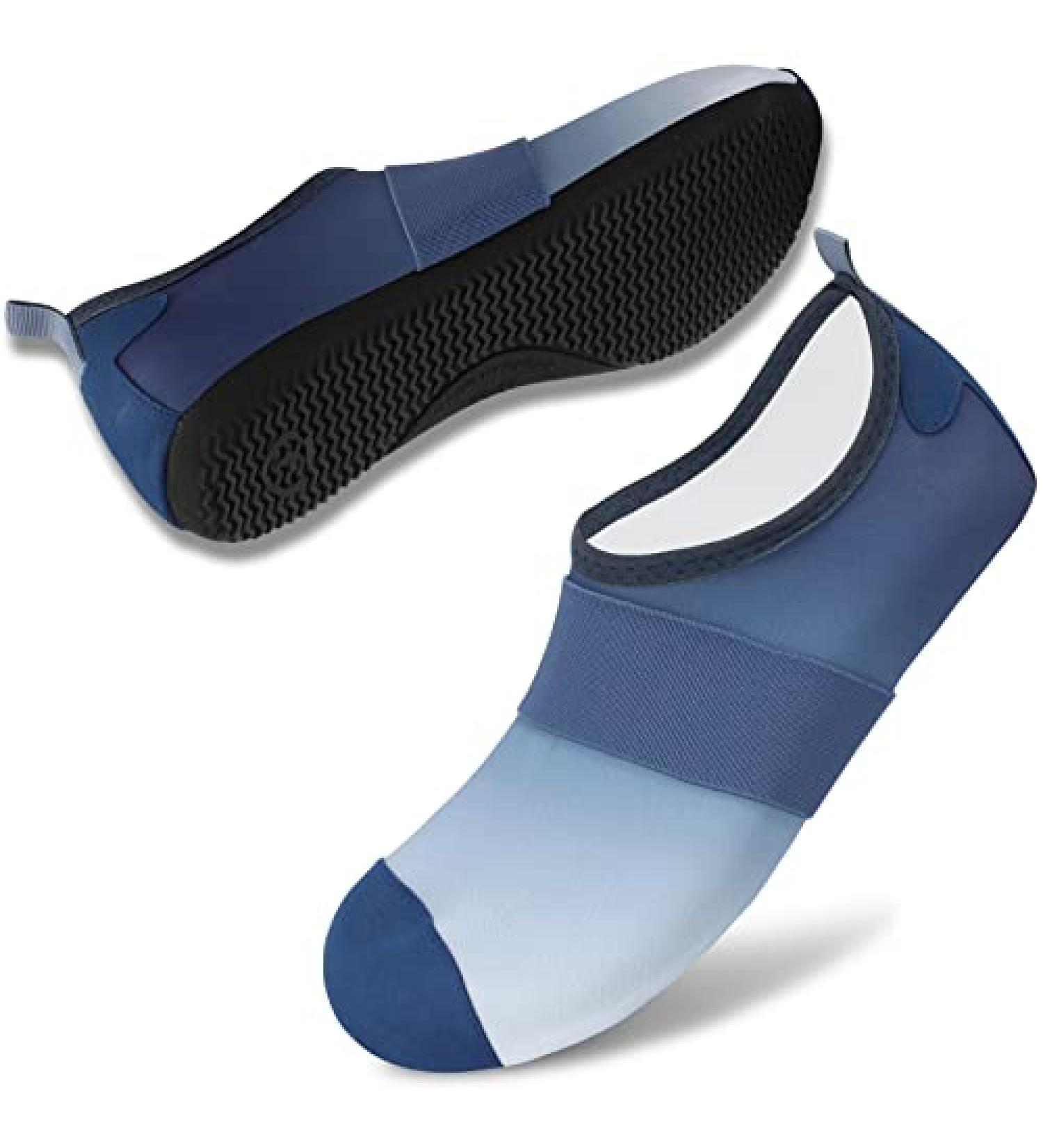 VIFUUR Water Shoes - Barefoot Aqua Socks for Yoga, Beach, Swim - Fogblue - Size 7.5-8.5 Women/6-7 Men - Buy Online on GoSupps.com