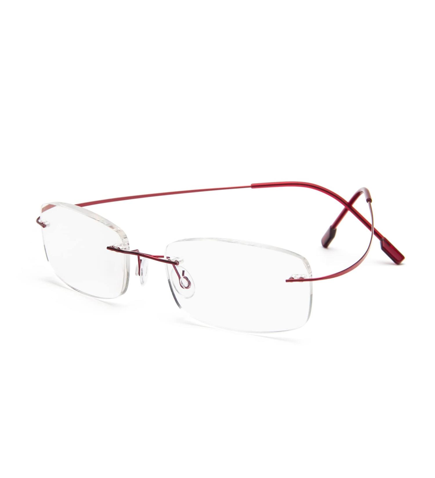 Super Light Titanium Rimless Reading Glasses for Men & Women | Red +1.50 | International Shipping Available - Buy Online on GoSupps.com