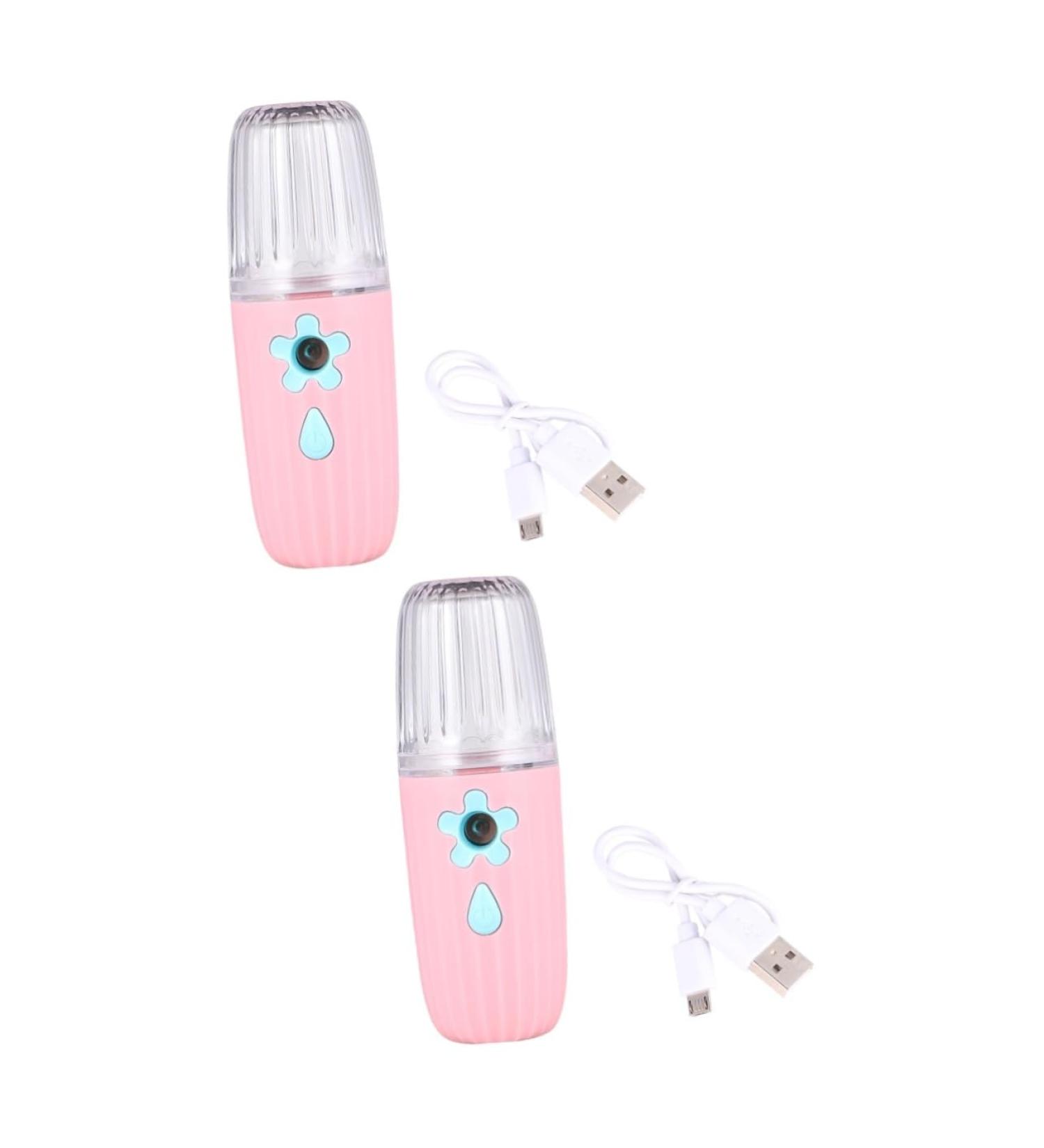 Healeved 2 Pcs Hydrating Instrument For Skin Hydration Portable Facial Mister Mini Face Steamer Abs 11X3.6X3.6cmx2pcs - Buy Online on GoSupps.com