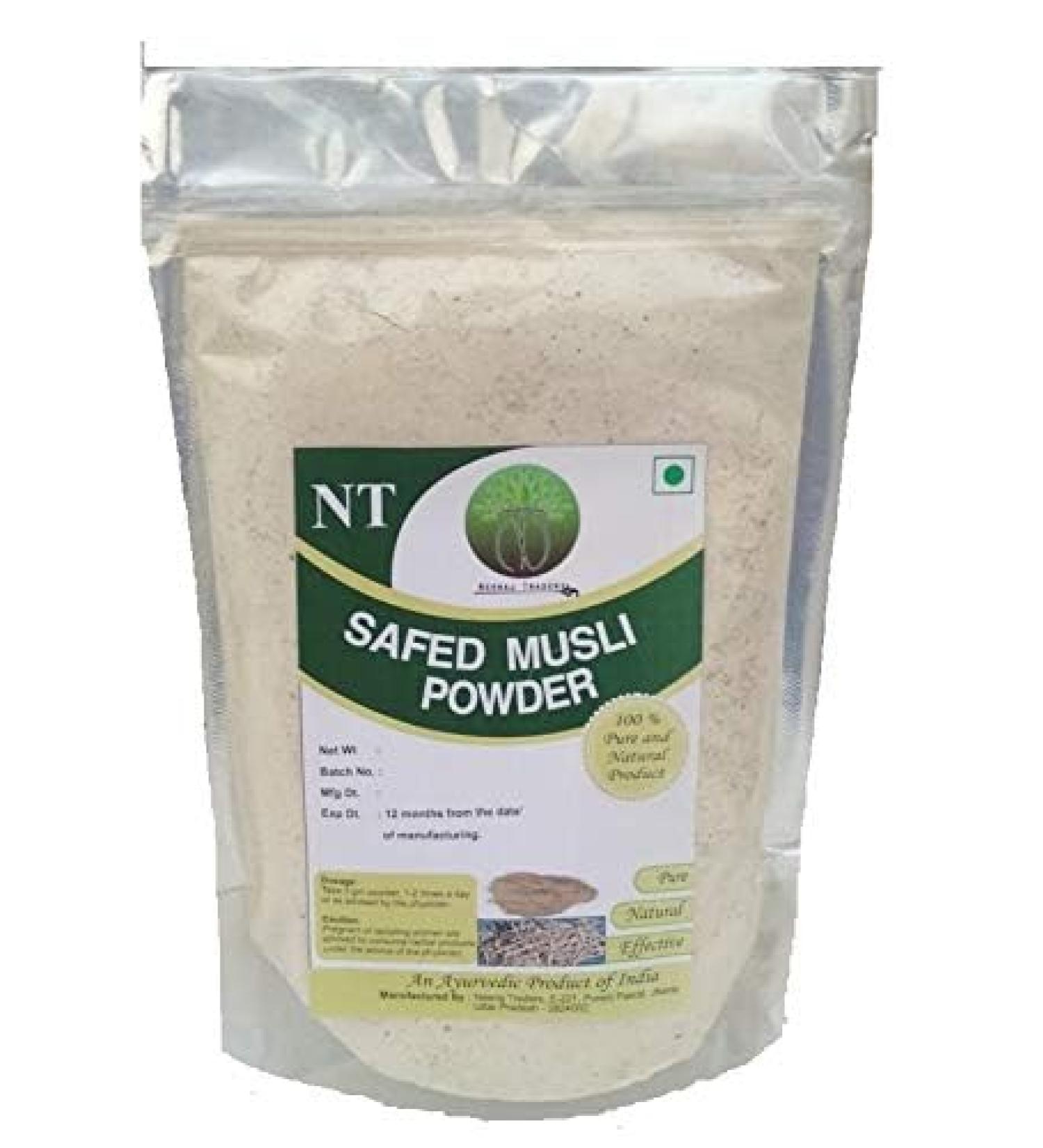 White Musli Safed Musli Root Powder 400 GM - Buy Online on GoSupps.com