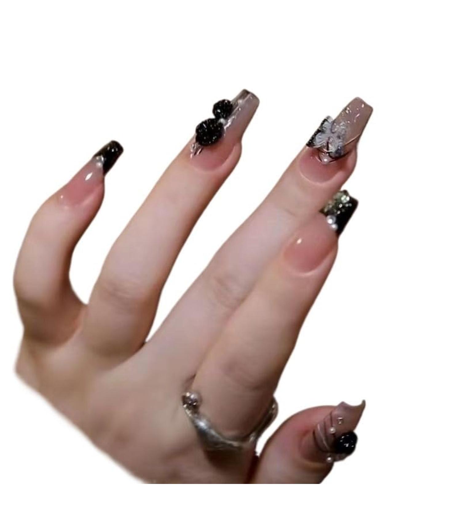 Temperament manicure wearing a hand-made gradient camellia manicure explosions show white butterfly nail.(M) - Buy Online on GoSupps.com