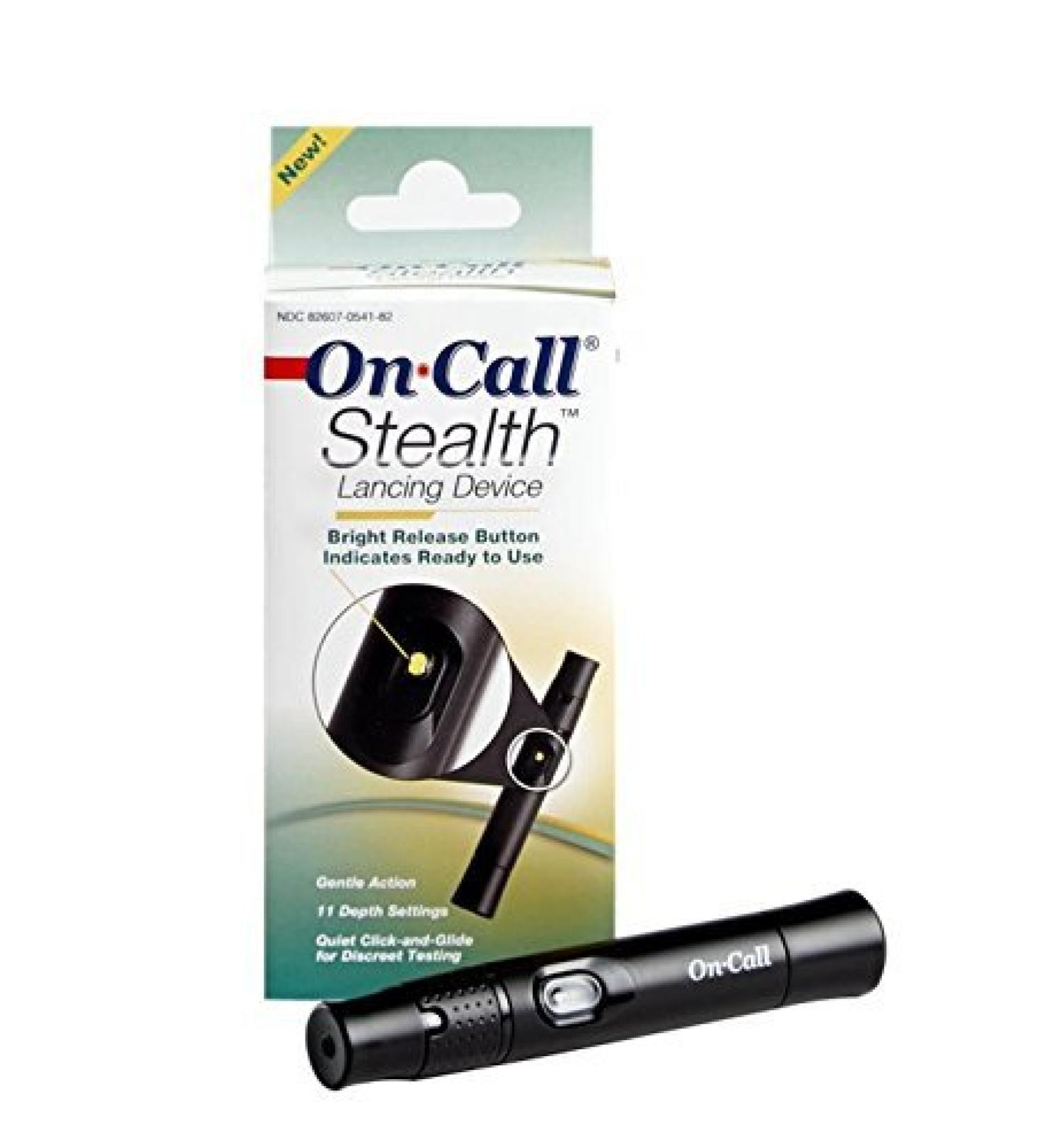 On Call Stealth Adjustable Lancing Device 11 Depth Settings