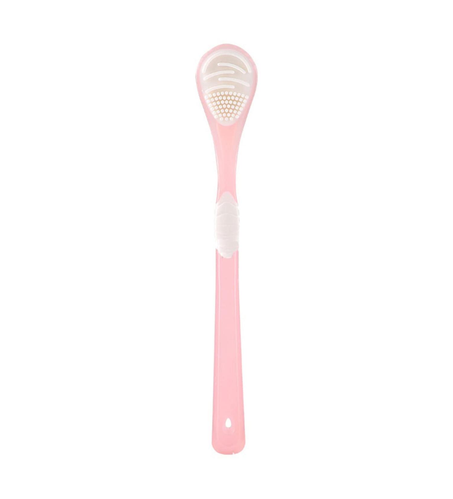 Suicra Double-Page Tongue Cleaner Toothbrush - Silicone Oral Care Tool for Fresh Breath (Pink) | International Shipping - Buy Online on GoSupps.com