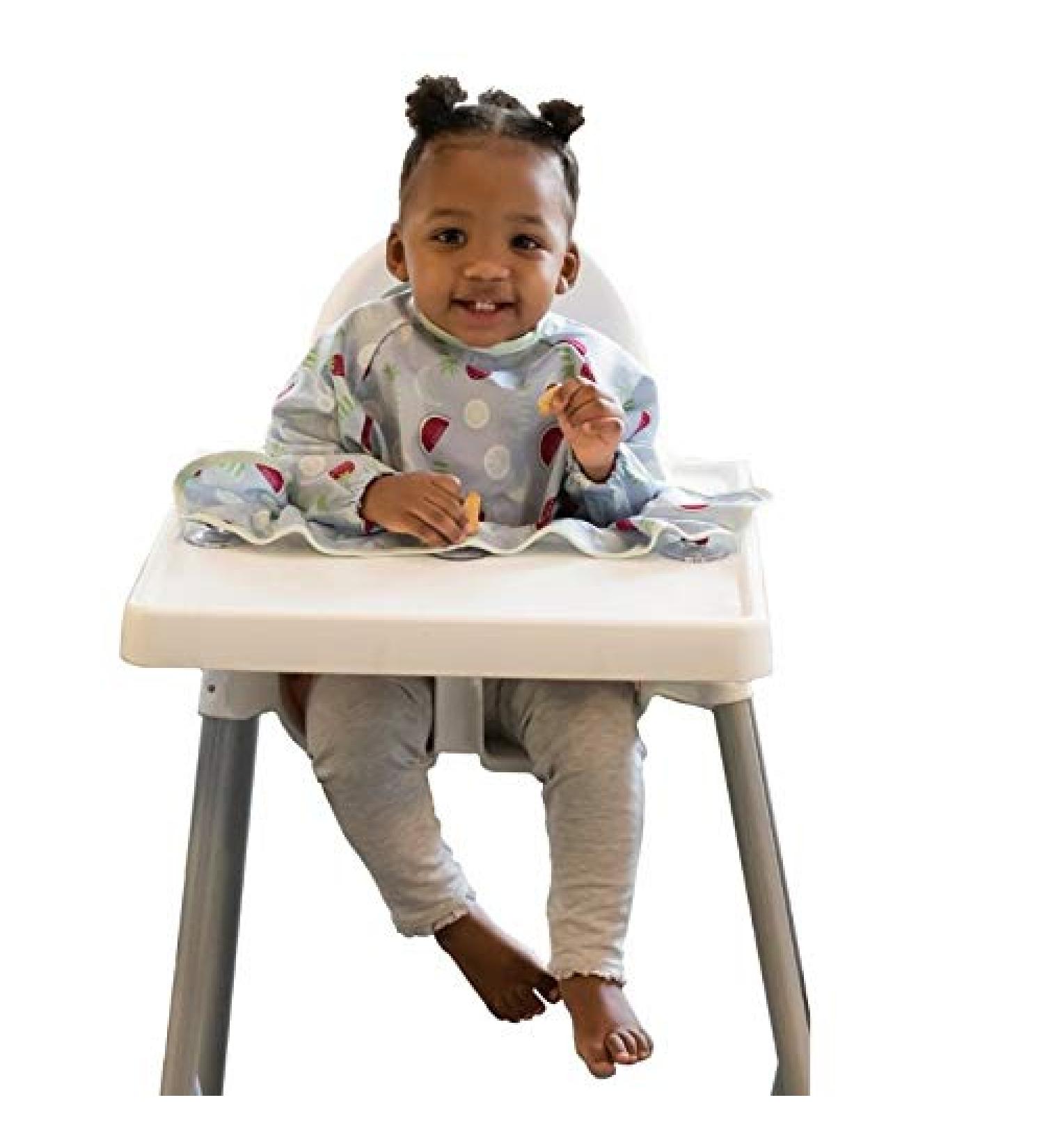 Tidy Tot Waterproof Long Sleeve Weaning Bib with Catch Pocket for Mess-Free Feeding - Buy Online on GoSupps.com
