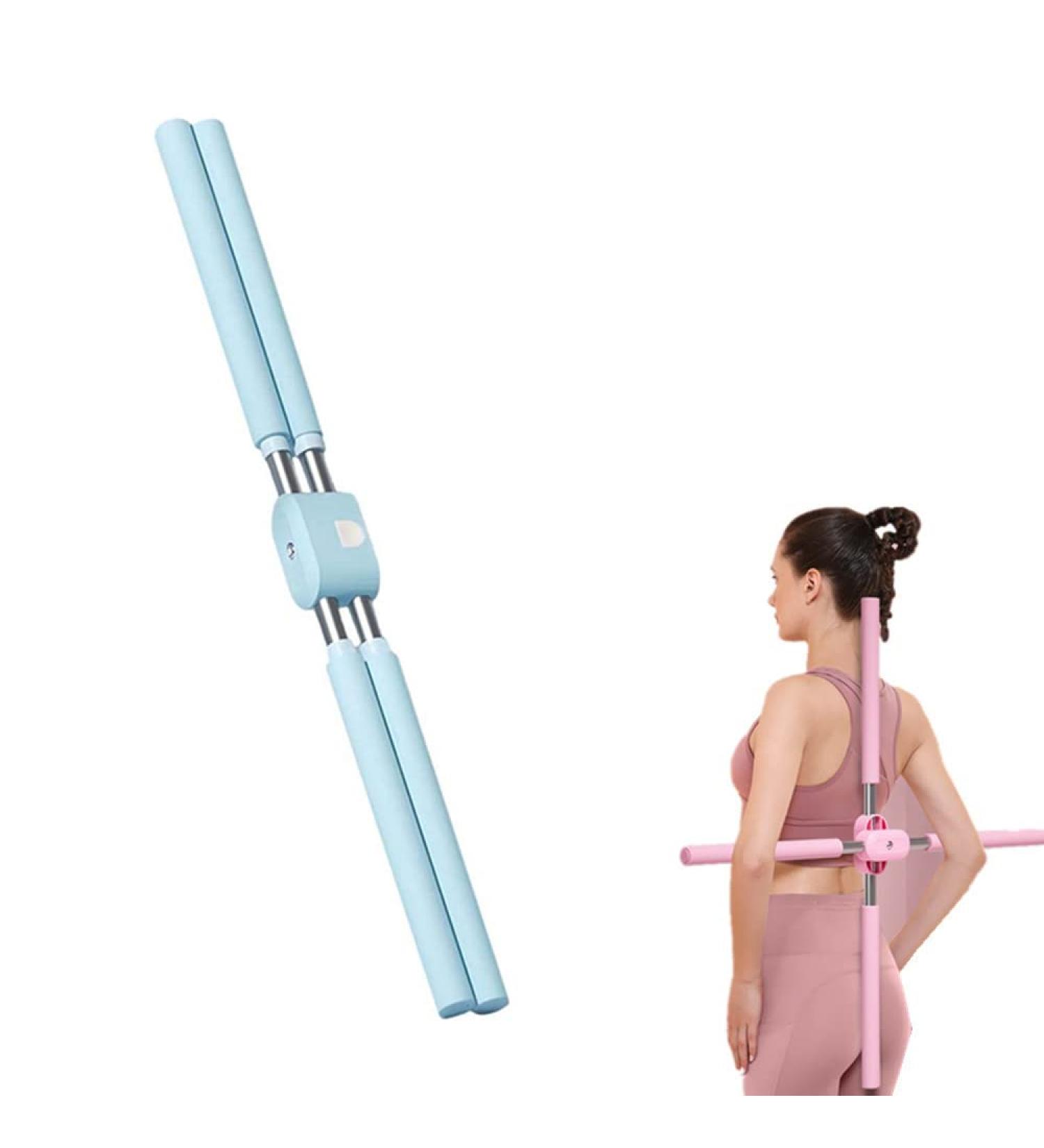 Yoga Sticks - Open Shoulder & Posture Corrector Training, Retractable Design, Blue - Buy Online on GoSupps.com