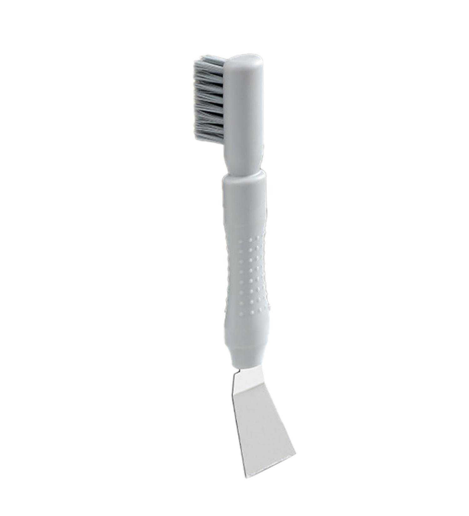 Stove Top Scraper Tool - 2-in-1 Cooktop Cleaning Double Head Scraper with Brush | Non-Slip Household Scraper for Putty and Grease Grime Cleaning for Sinks Faucets Stoves Elbow - Buy Online on GoSupps.com