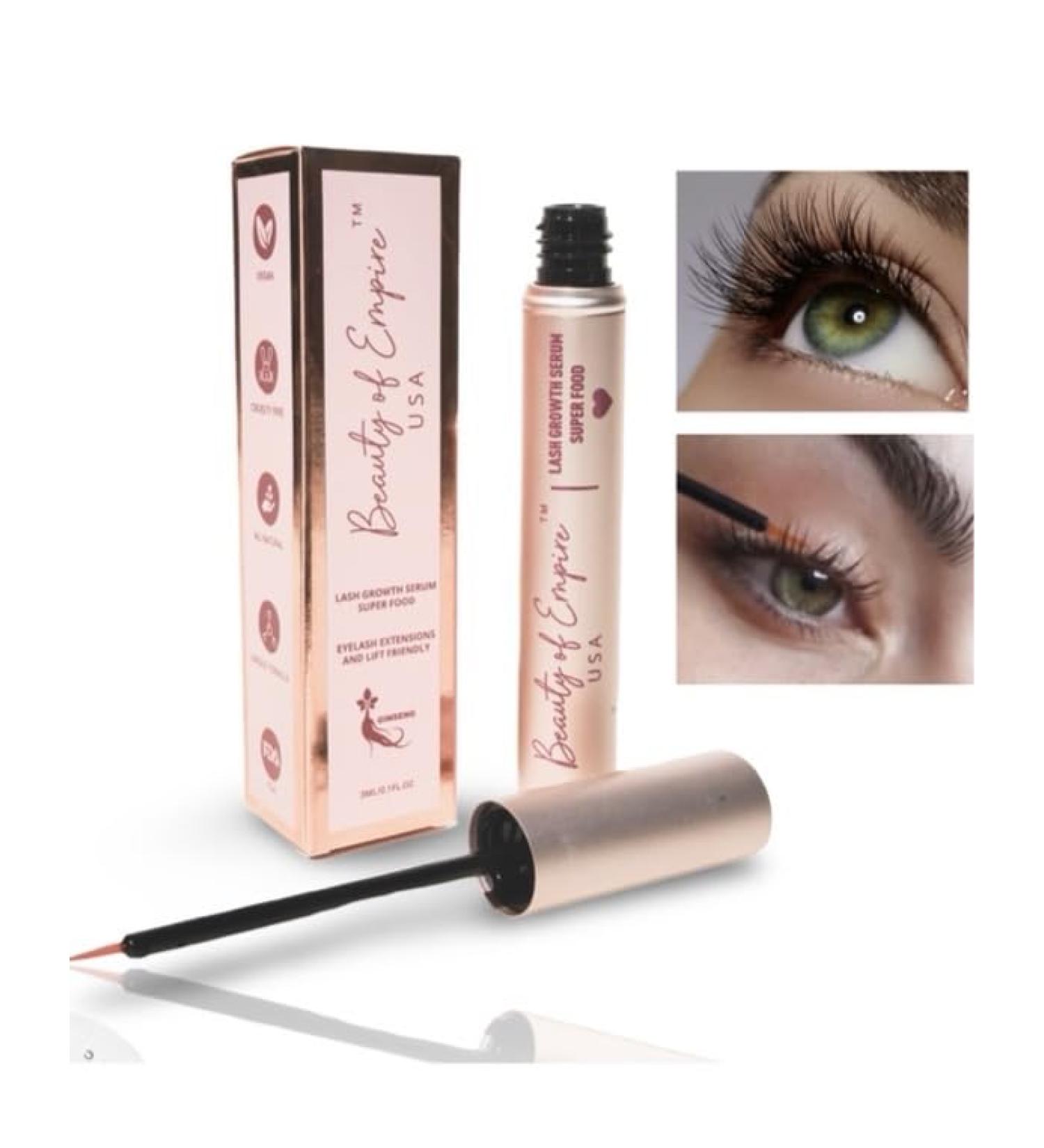 2 in 1 Lash & Brow Growth Serum - Premium Biotin & Ginseng Formula for Longer Fuller Lashes & Brows | Best Enhancing Serum - Buy Online on GoSupps.com