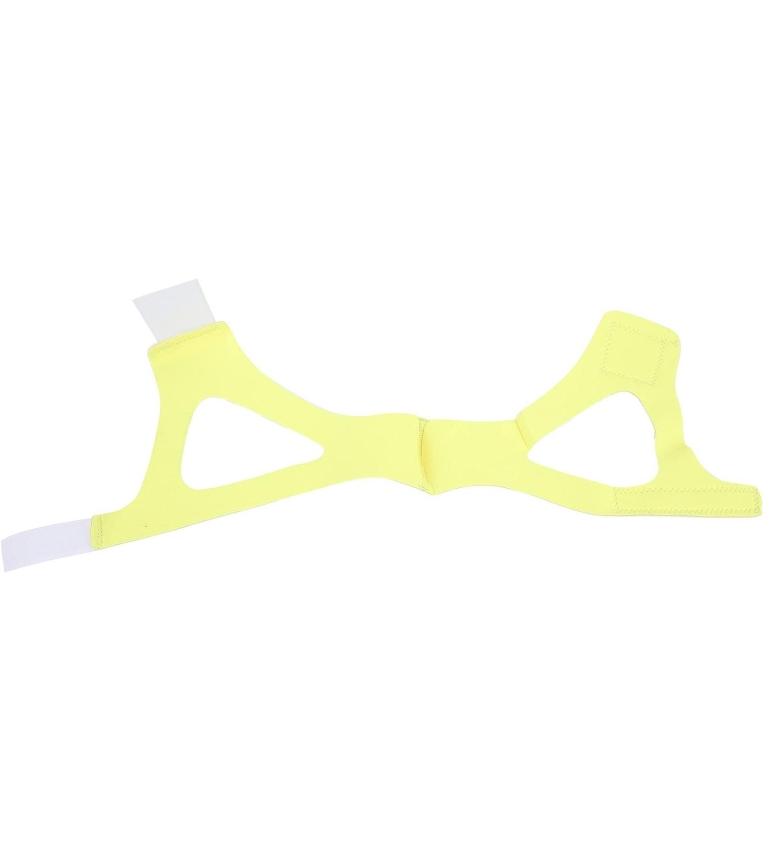 Breathable Anti-Snoring Chin Strap - Adjustable Jaw Support Belt in Yellow - Buy Online on GoSupps.com
