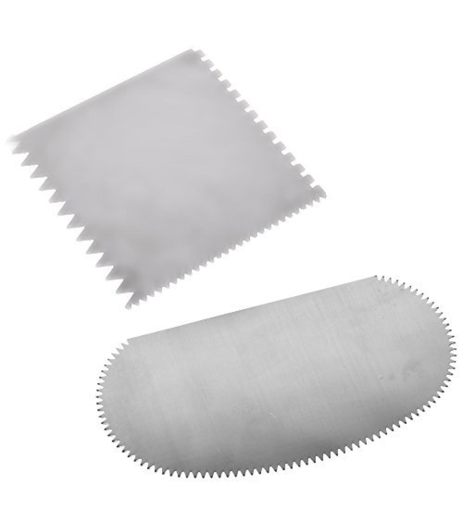 BLUECELL Set of 2 Stainless Steel Serrated Scraper Crafts Tool for Sculpture Ceramic