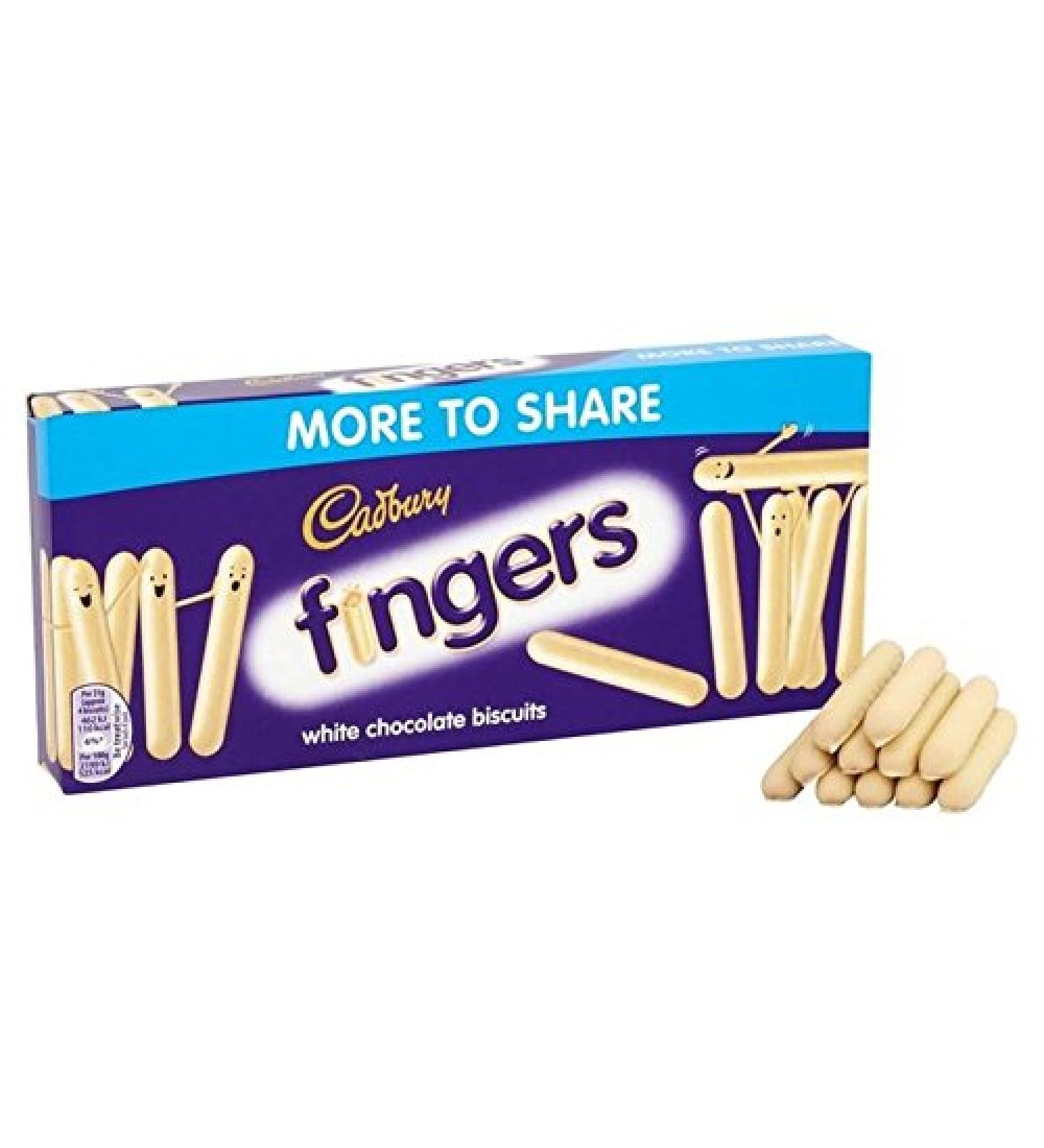 Cadbury Cadbury White Chocolate Fingers 138g (Pack of 6)