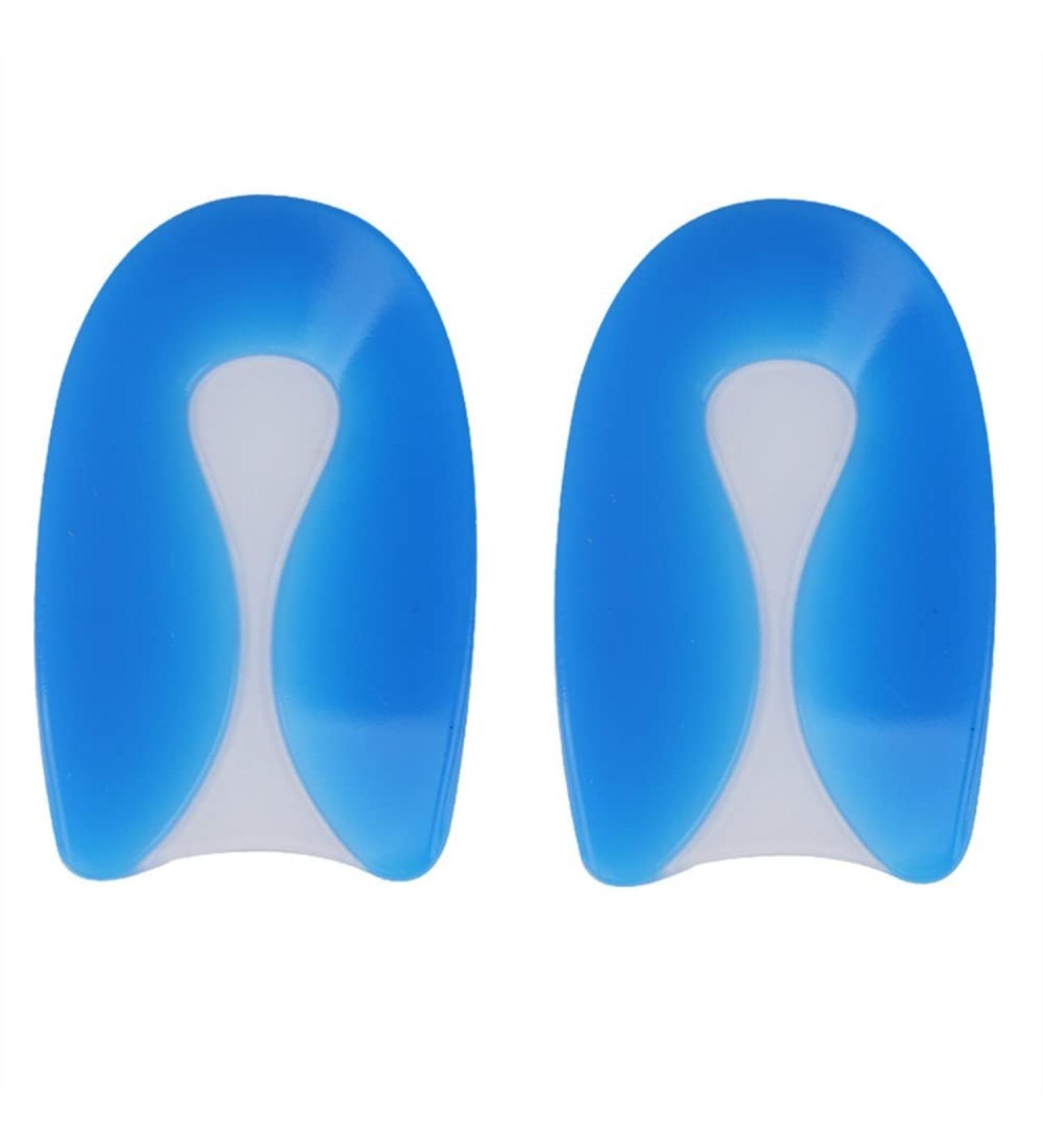 Silicone Heel Inserts - Extra Soft Cushions for Heel Spurs & Cracked Heels - Medium Blue Breathable Support - Buy Online on GoSupps.com