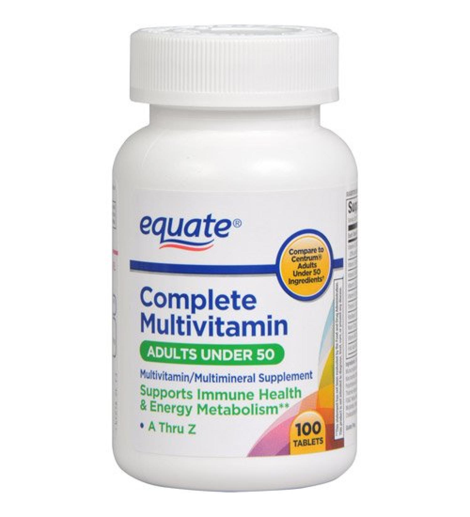 Equate - Complete Multivitamin Multimineral 100 Tablets