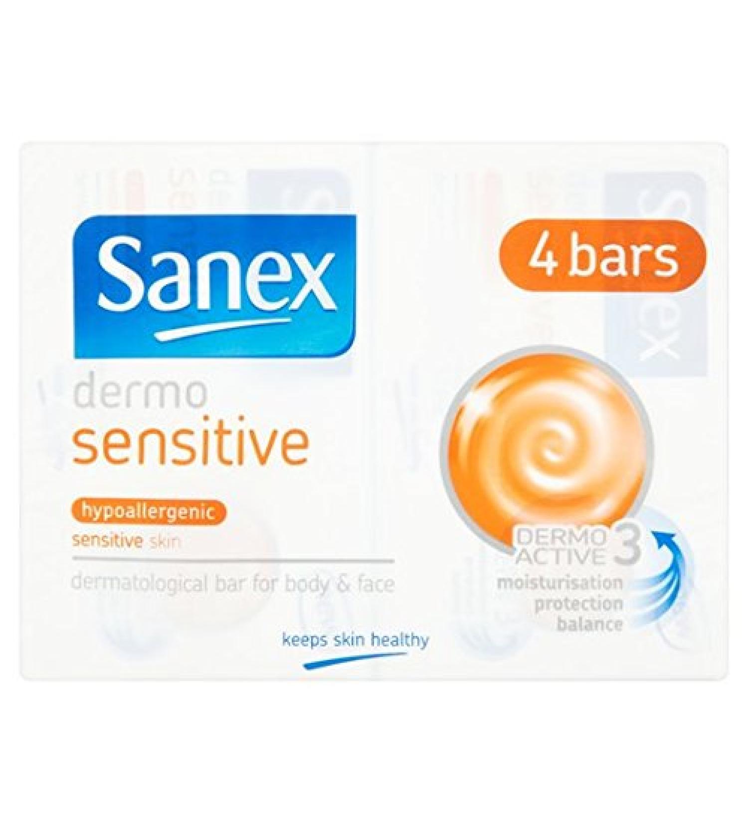 Sanex Sanex Dermo Sensitive Bar Soap 4 x 90g
