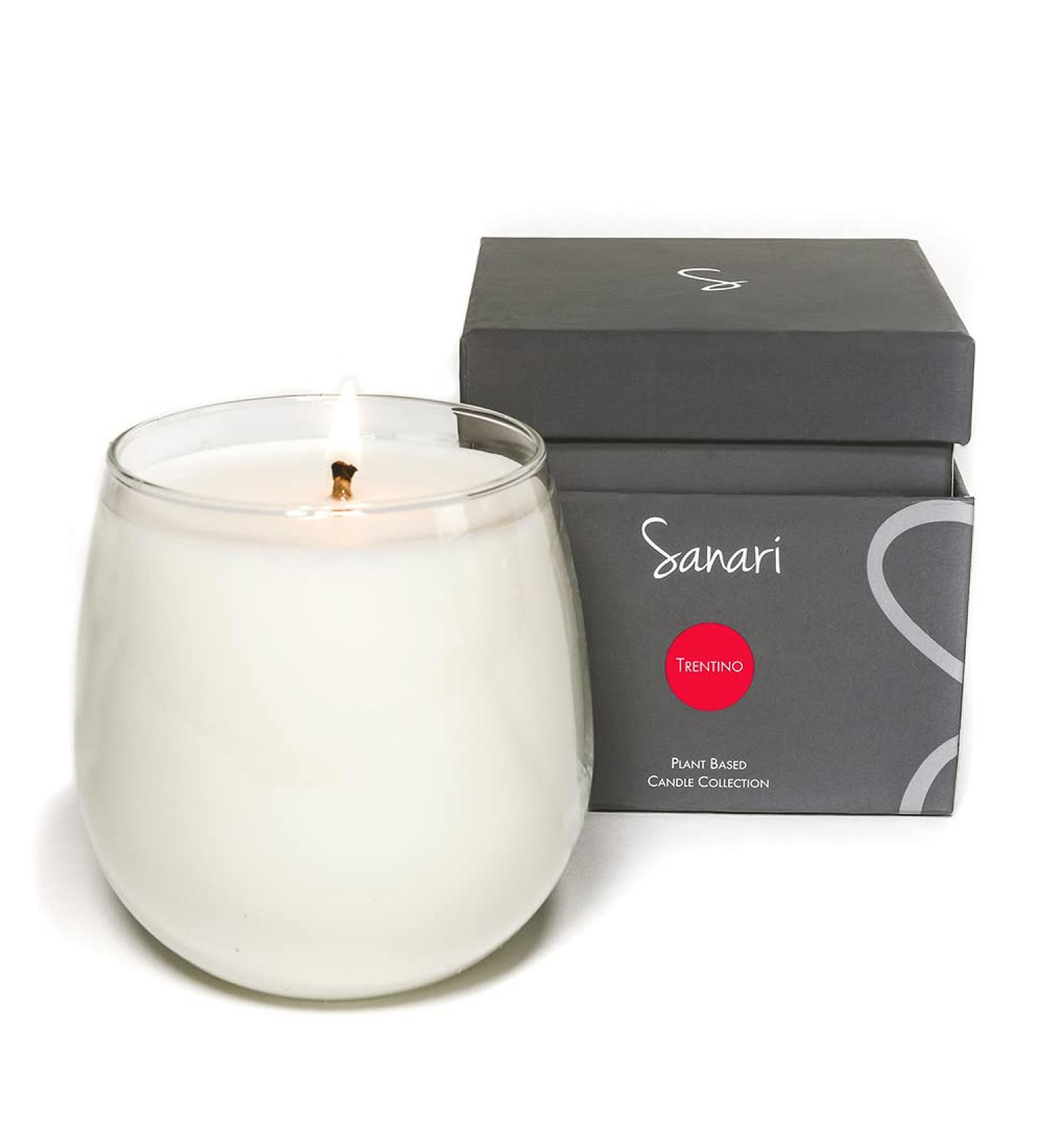 SANARI Organic Aromatherapy Candle - Vegan Non-Toxic Fragrance-Free 16oz | Pine Cinnamon Bark Vanilla Bean & Clove | Made in USA - Buy Online on GoSupps.com