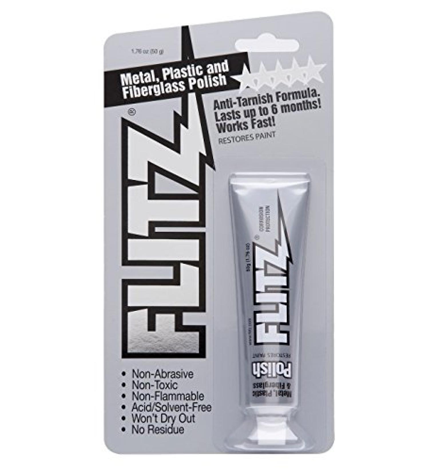 Flitz International BP03511 Metal Polish/Fiberglass Cleaner 1.76-oz. - Quantity 1
